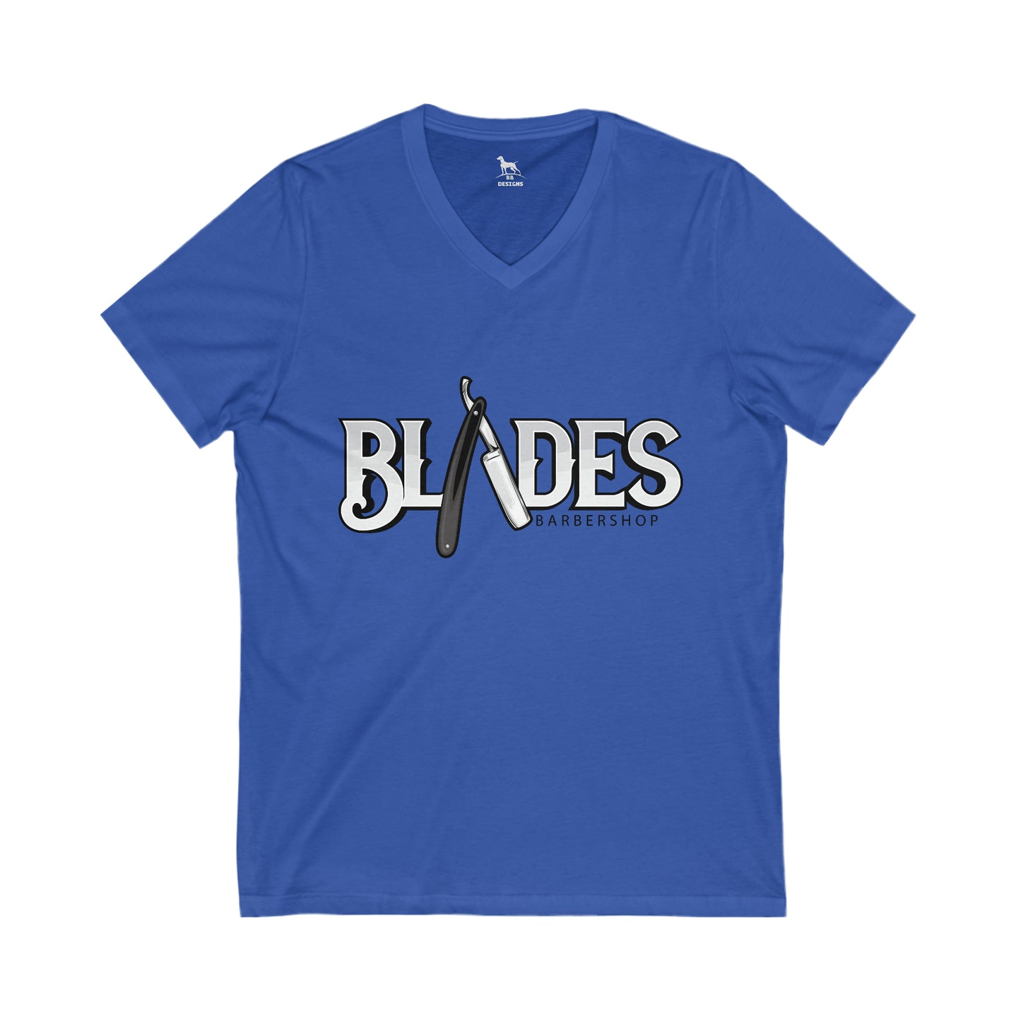 Blades Barbershop Jersey Short Sleeve V-Neck Tee