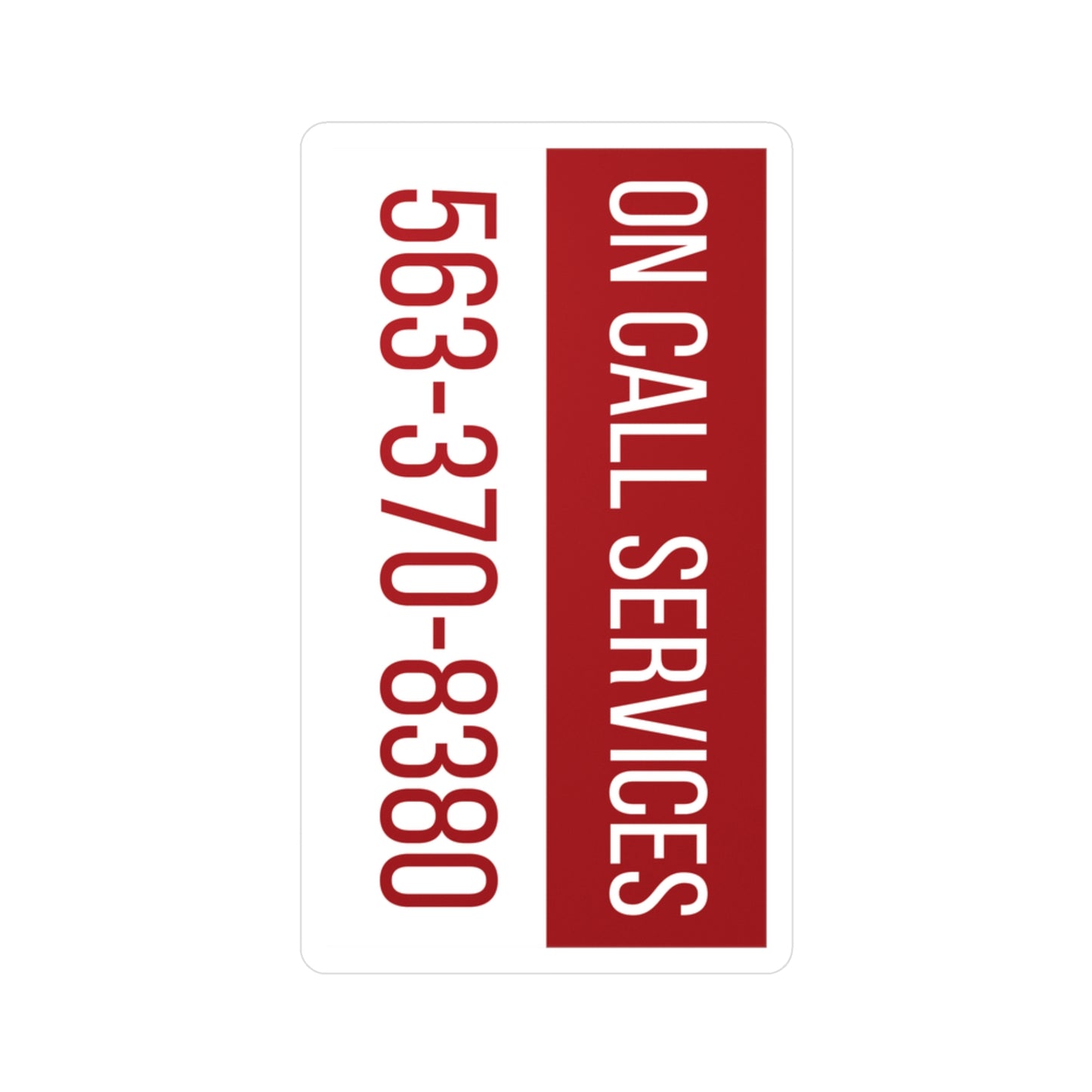 On Call Services Kiss-Cut Vinyl Decals