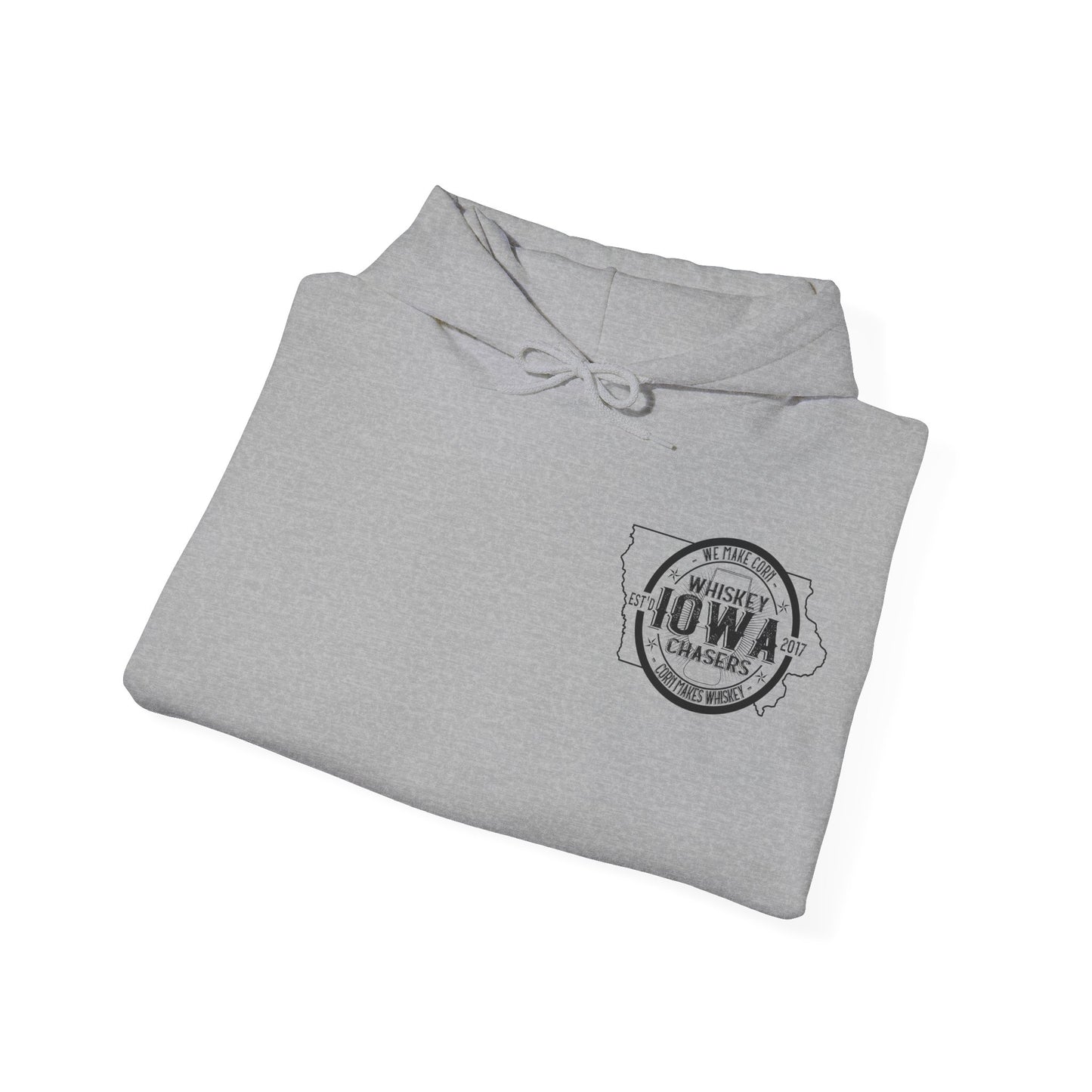 Iowa Whiskey Chasers Heavy Blend™ Hooded Sweatshirt Front and Back Print