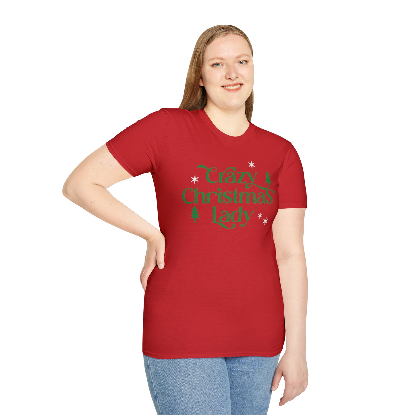 Crazy Christmas Lady Softstyle T-Shirt