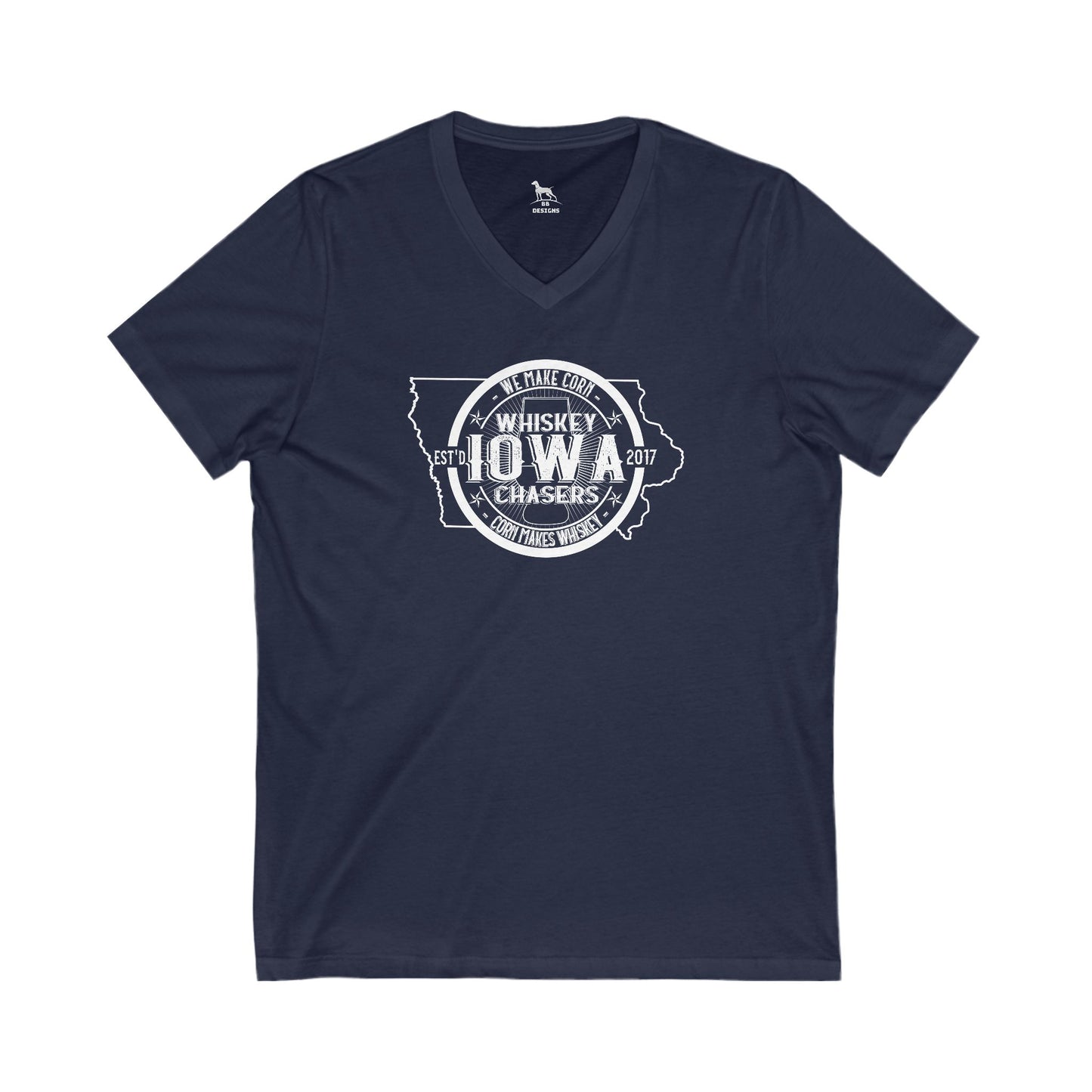 Iowa Whiskey Chasers Women's Short Sleeve V-Neck Tee