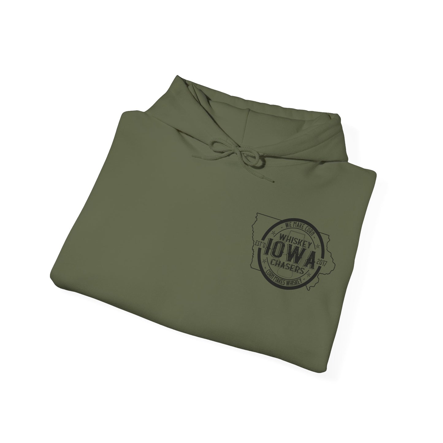 Iowa Whiskey Chasers Heavy Blend™ Hooded Sweatshirt Front and Back Print