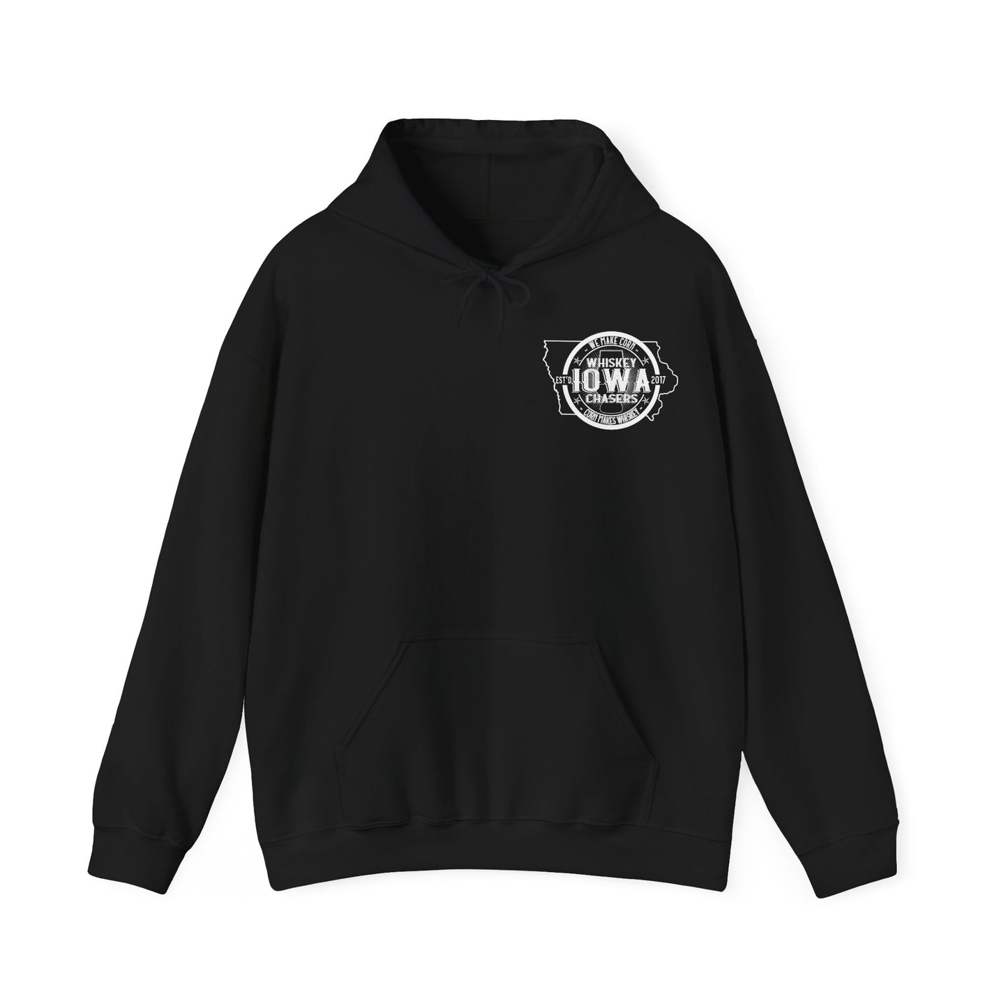 Iowa Whiskey Chasers Heavy Blend™ Hooded Sweatshirt Front and Back Print