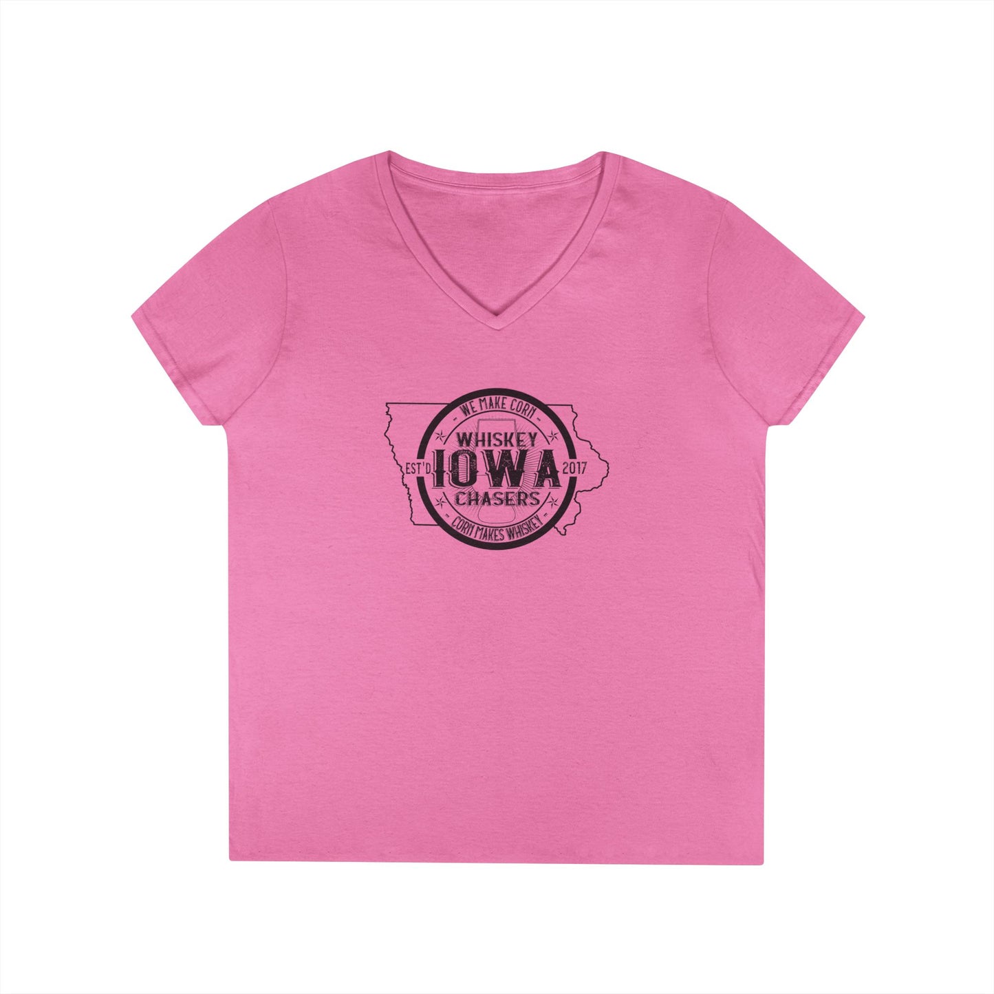 Iowa Whiskey Chasers Ladies' V-Neck T-Shirt