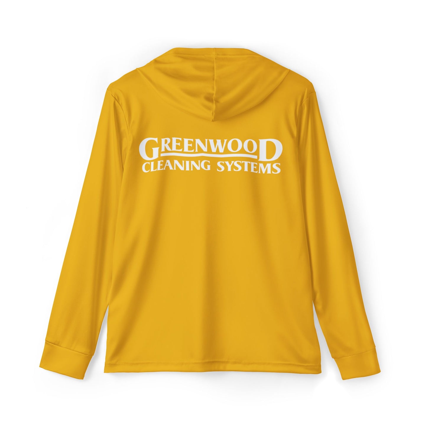 Copy of Greenwood Cleaning Systems UPF+50 Performance Hoodie (Yellow with White Logo)