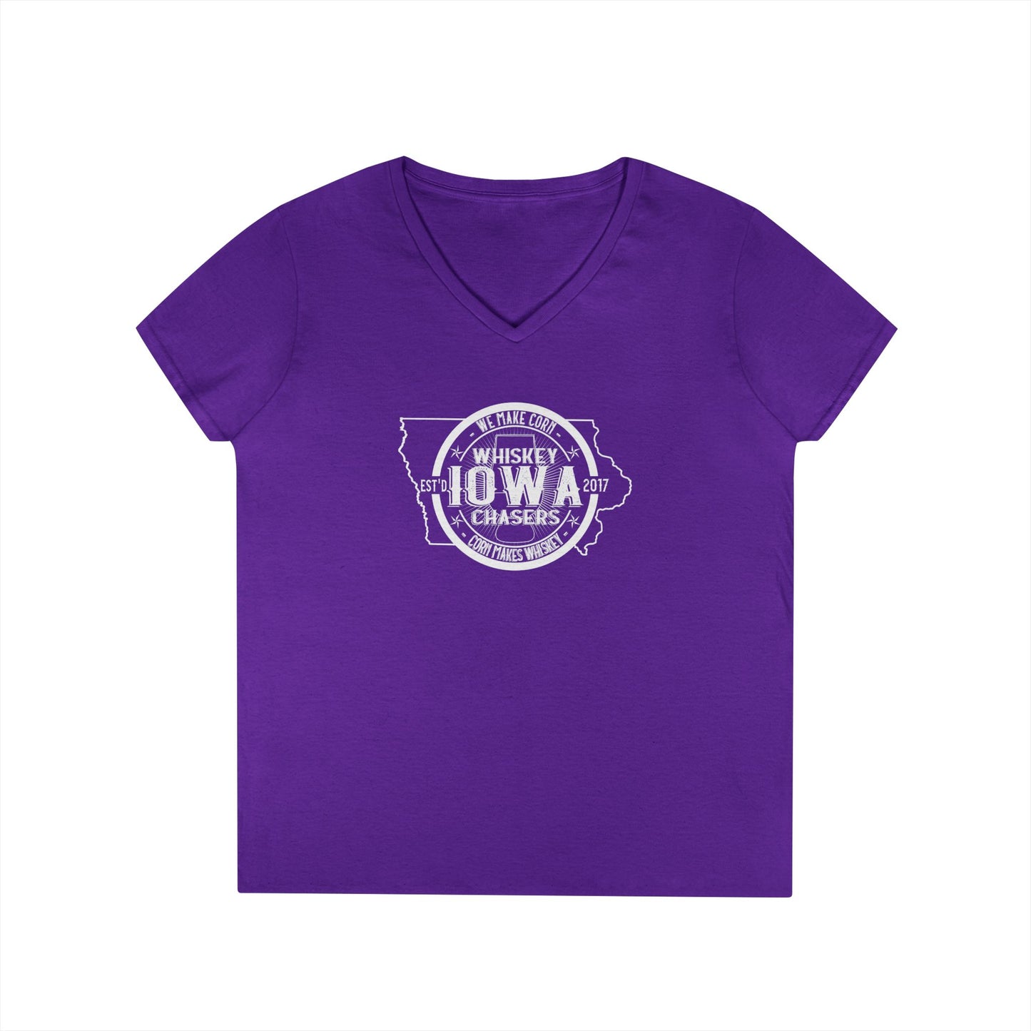 Iowa Whiskey Chasers Ladies' V-Neck T-Shirt