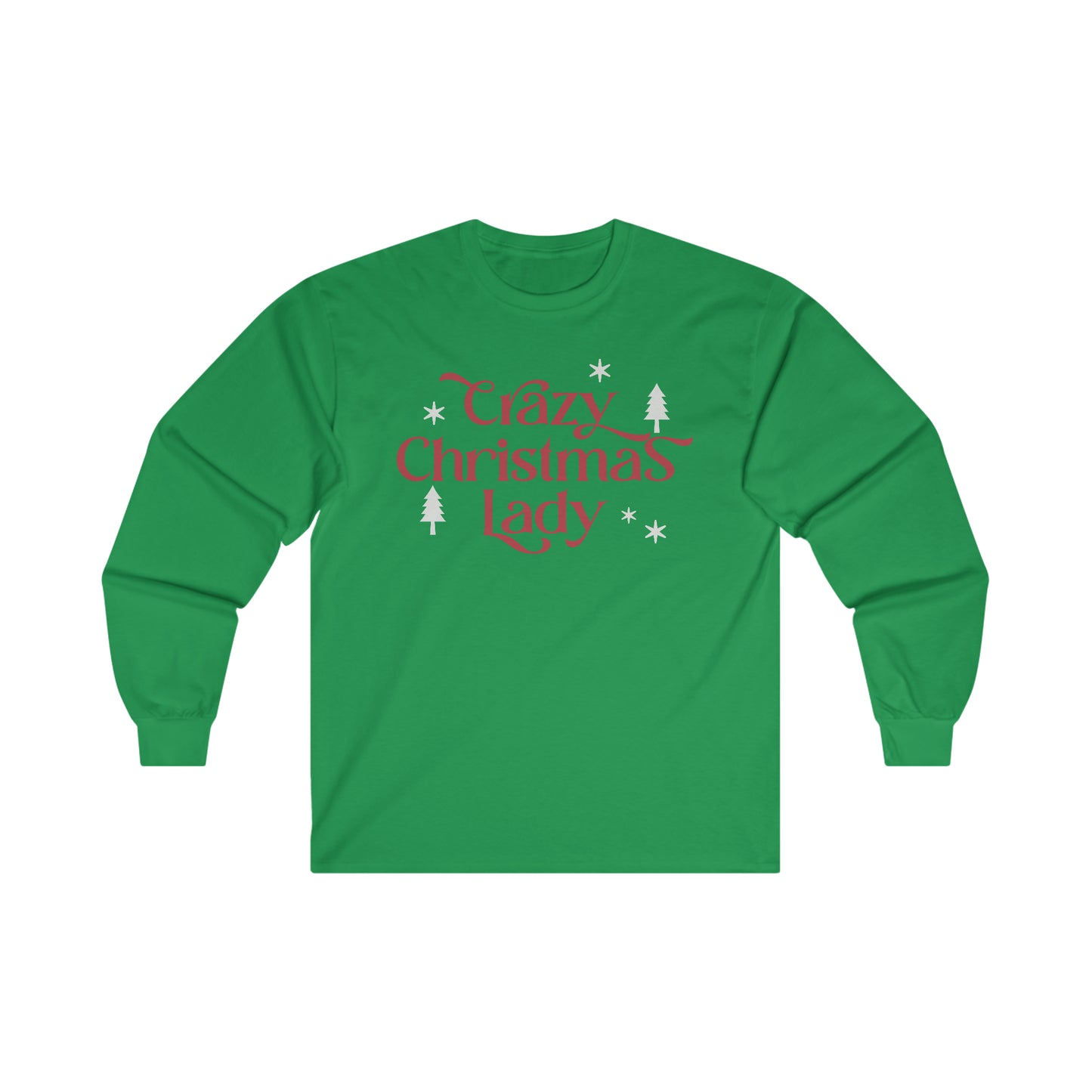 Crazy Christmas Lady Ultra Cotton Long Sleeve Tee
