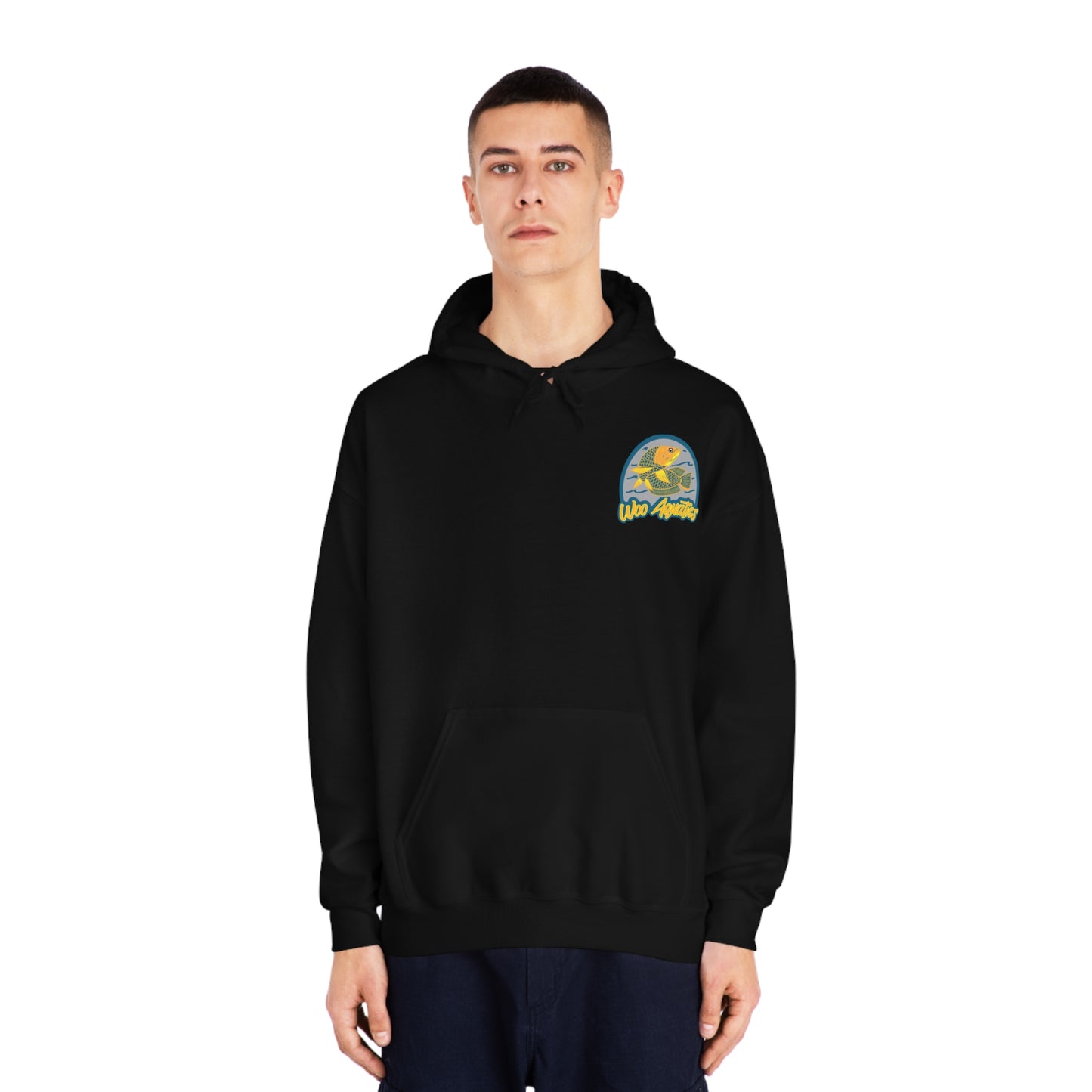 Woo Aquatics DryBlend® Hooded Sweatshirt Front and Back Print
