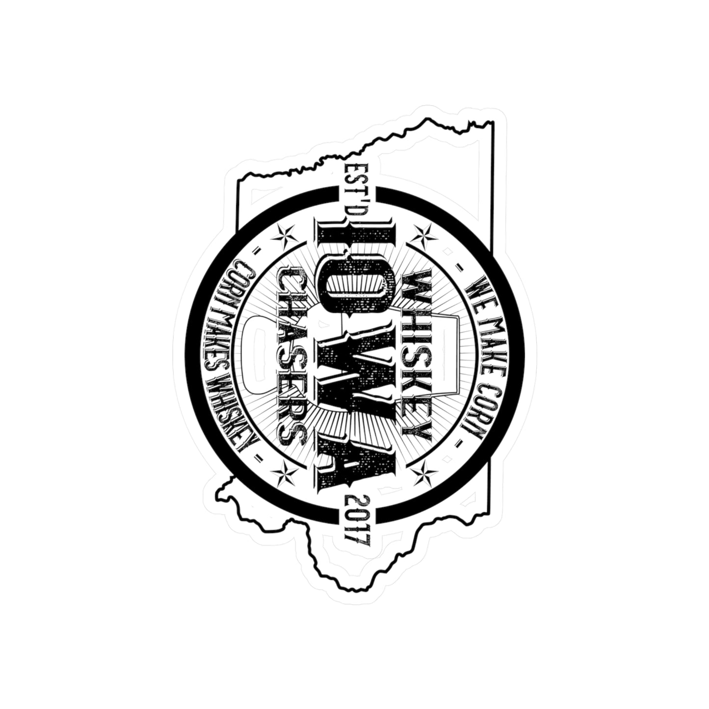 Iowa Whiskey Chasers Kiss-Cut Vinyl Decals