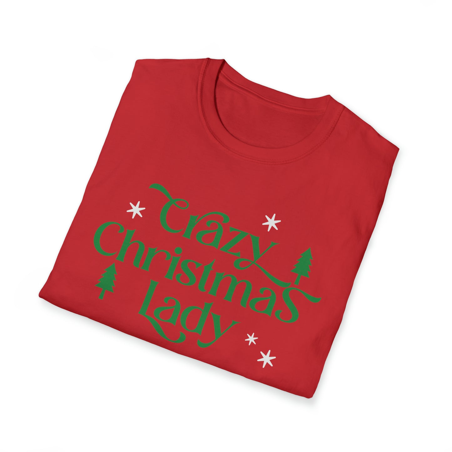Crazy Christmas Lady Softstyle T-Shirt