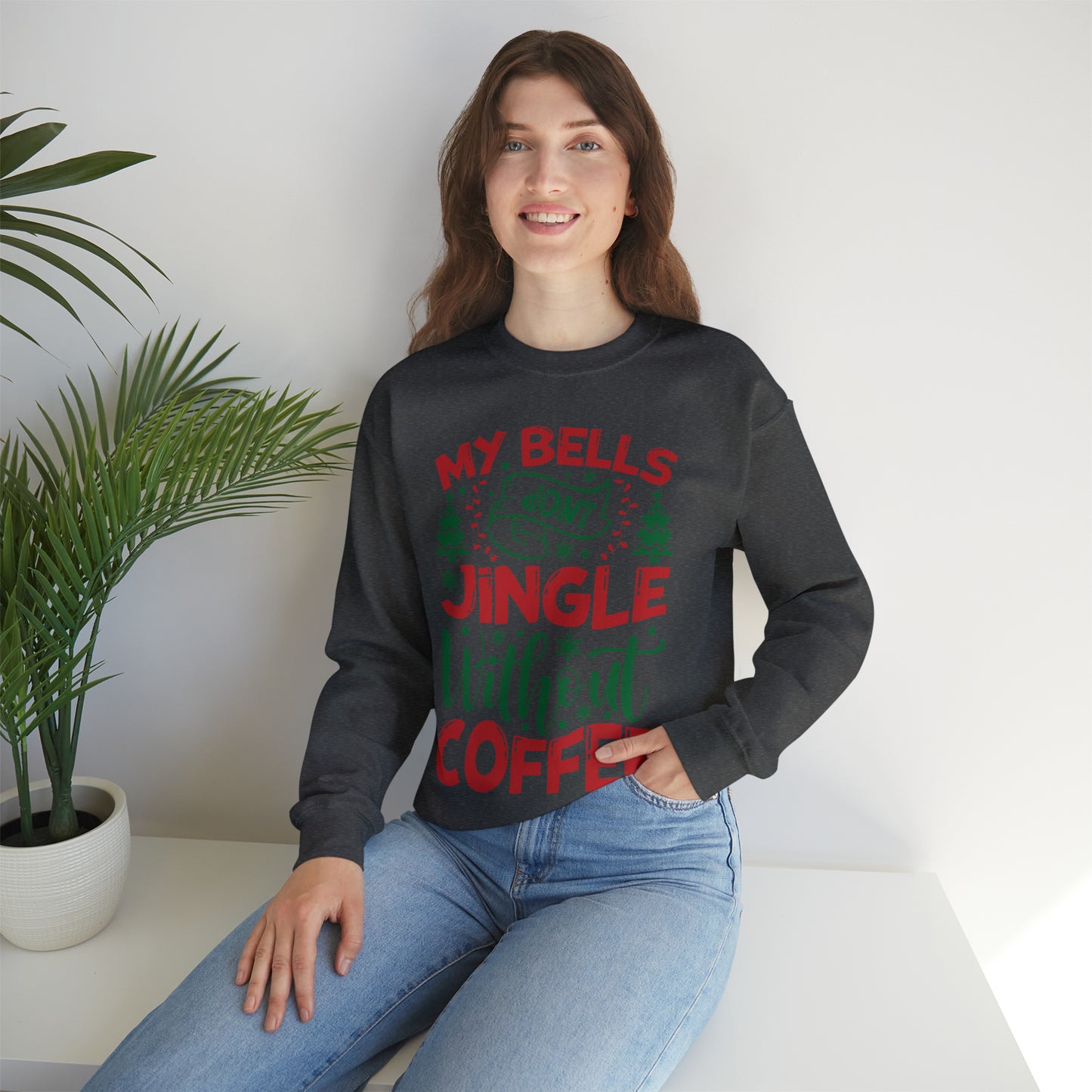 My Bells Don't Jingle Without Coffee Heavy Blend™ Crewneck Sweatshirt