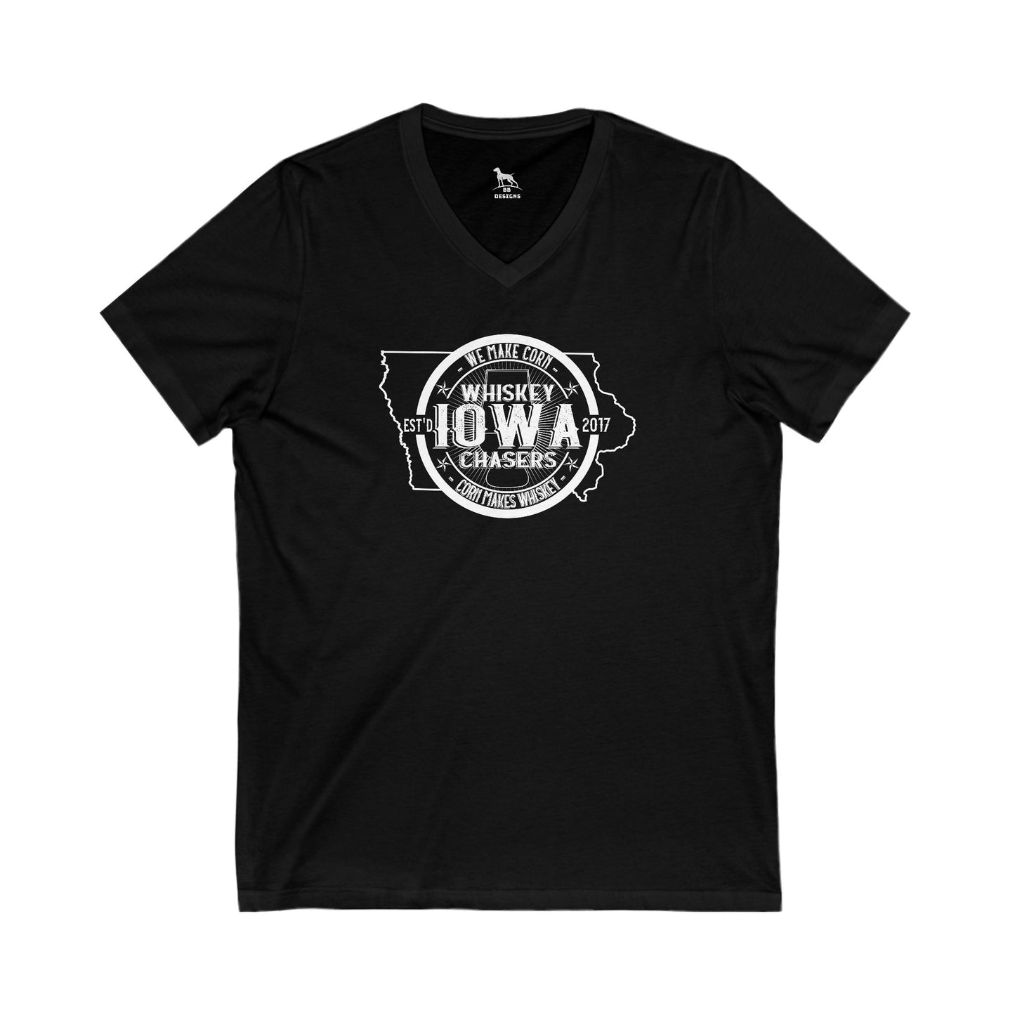 Iowa Whiskey Chasers Women's Short Sleeve V-Neck Tee