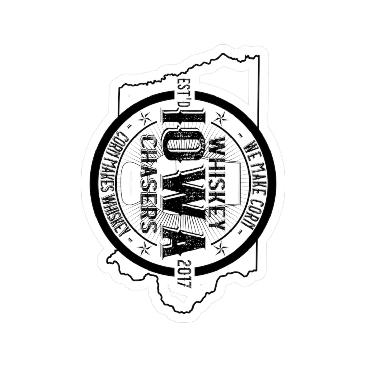 Iowa Whiskey Chasers Kiss-Cut Vinyl Decals