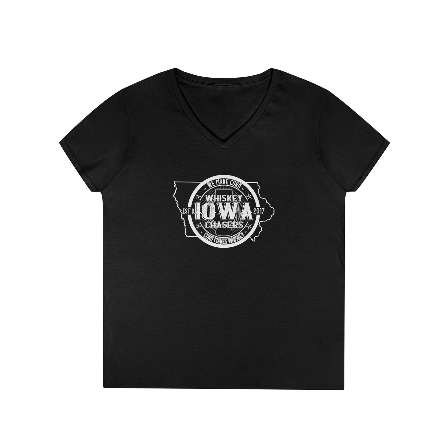 Iowa Whiskey Chasers Ladies' V-Neck T-Shirt