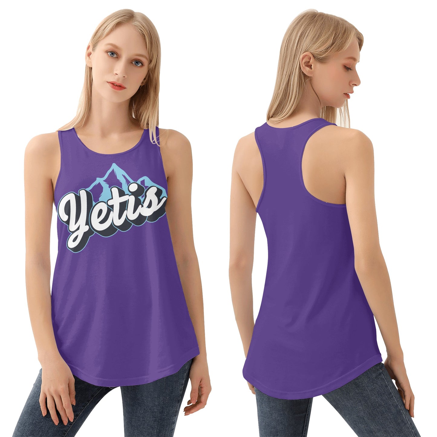 Yetis Womens Loose Tank Tops (Purple)