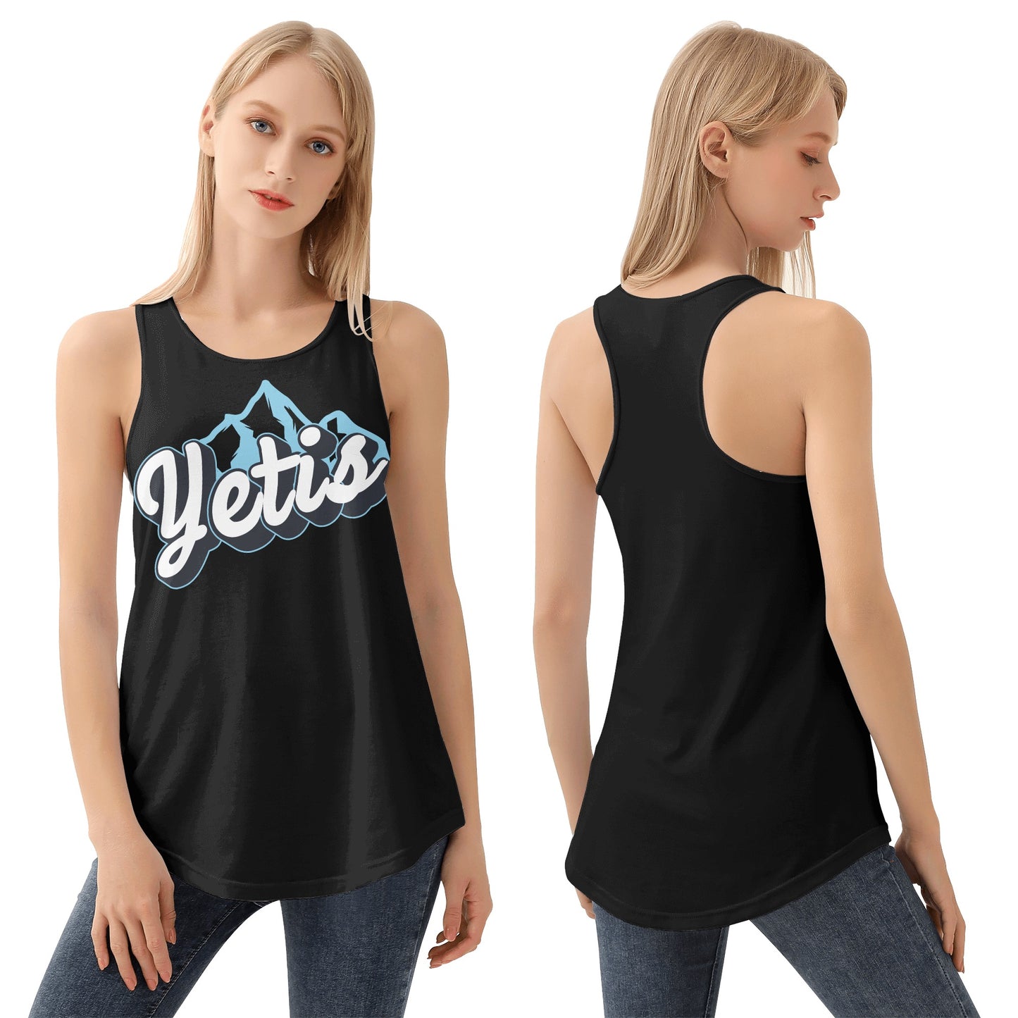 Yetis Womens Loose Tank Tops Black