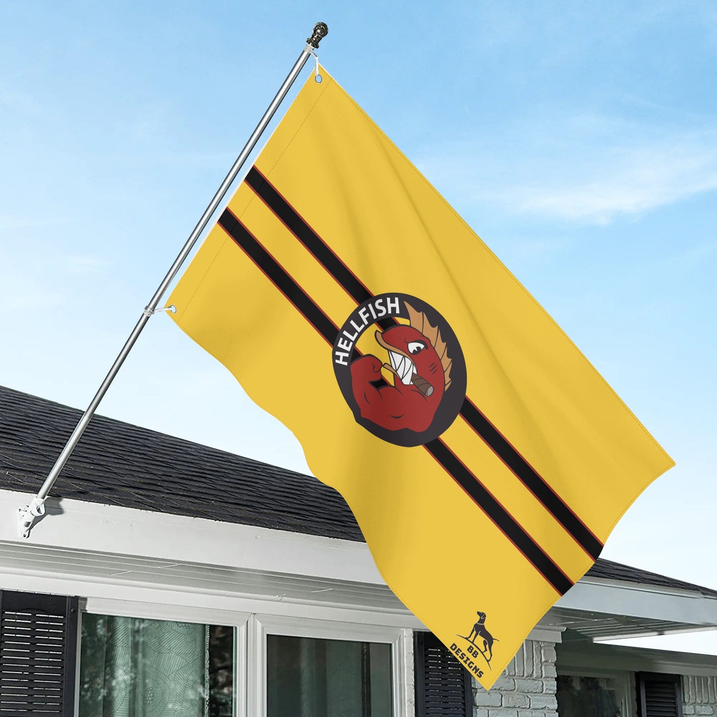 Fighting Hellfish Flags 3x5 Ft