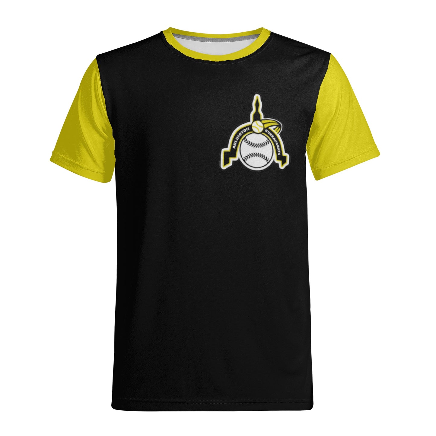 Arlington Bureaucrats All Over Print Staple T-Shirt (Black and Yellow)
