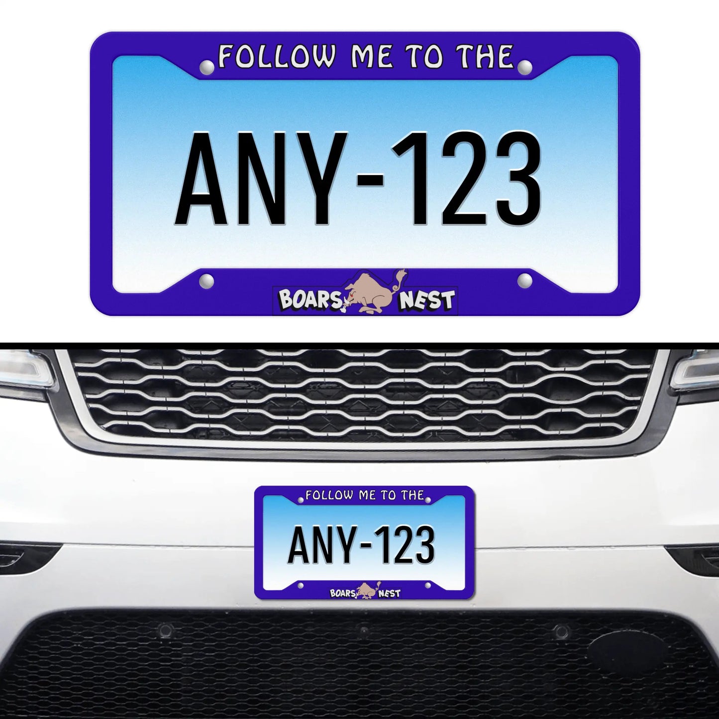 Boars Nest License Plate Frame