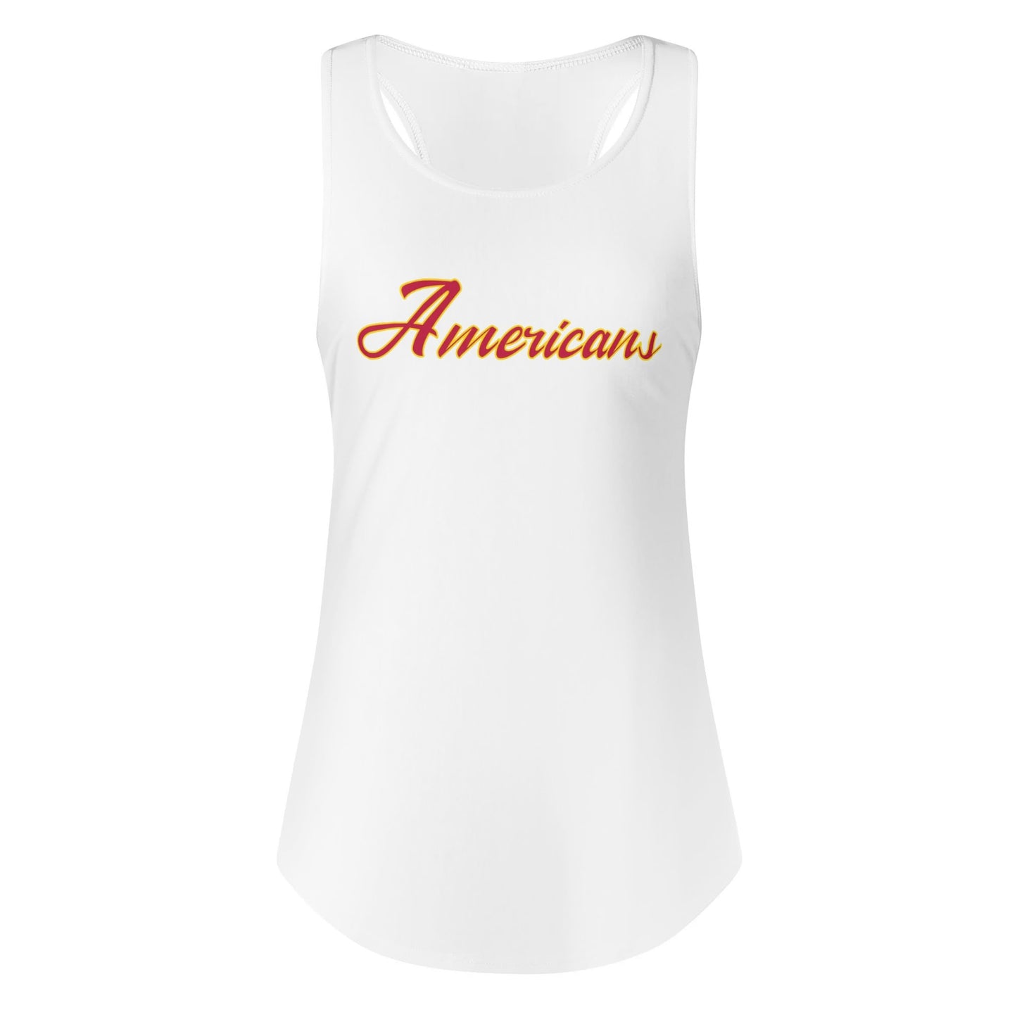 Womens Young Americans Loose Tank Tops (White)
