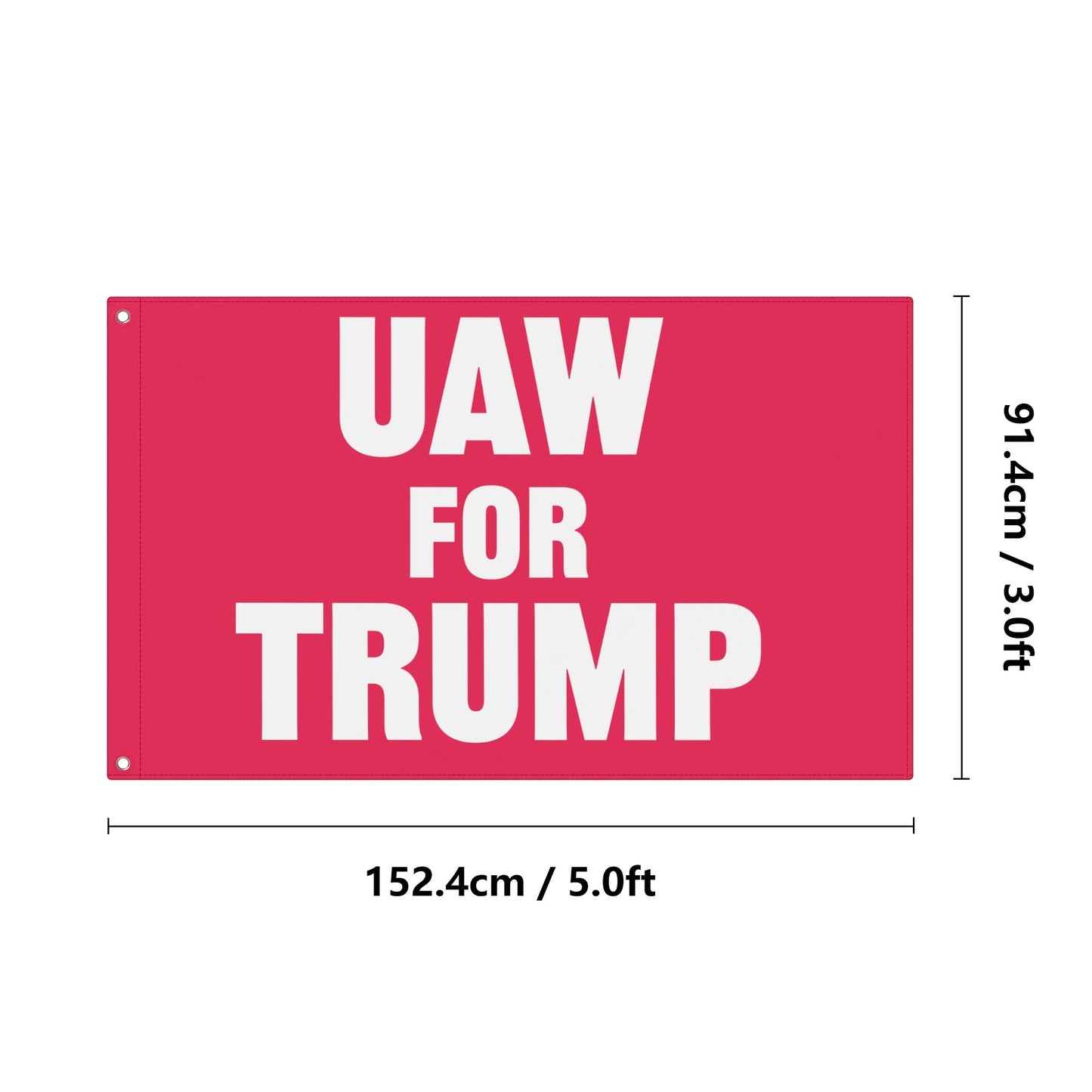 UAW for Trump Flag 3x5 Ft