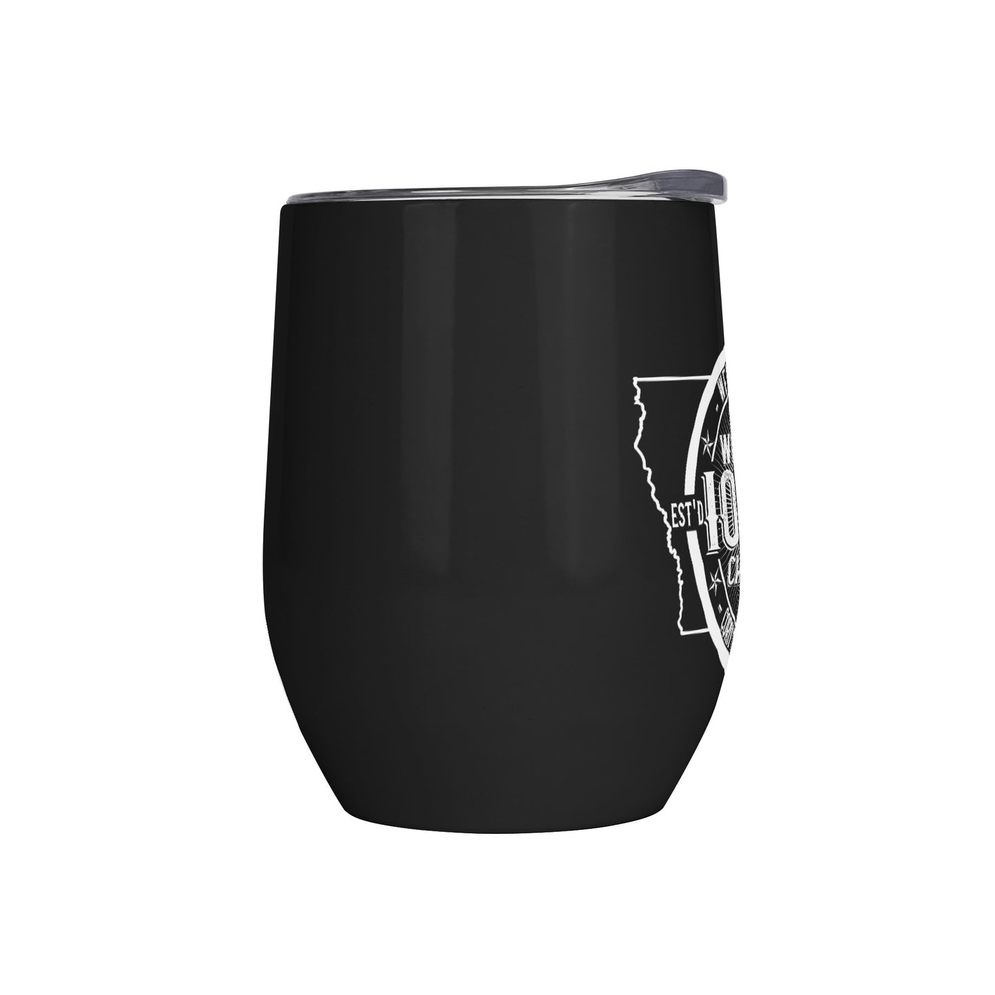 Iowa Whiskey Chasers 12oz Tumbler Glass with Lid for Cold & Hot Drinks