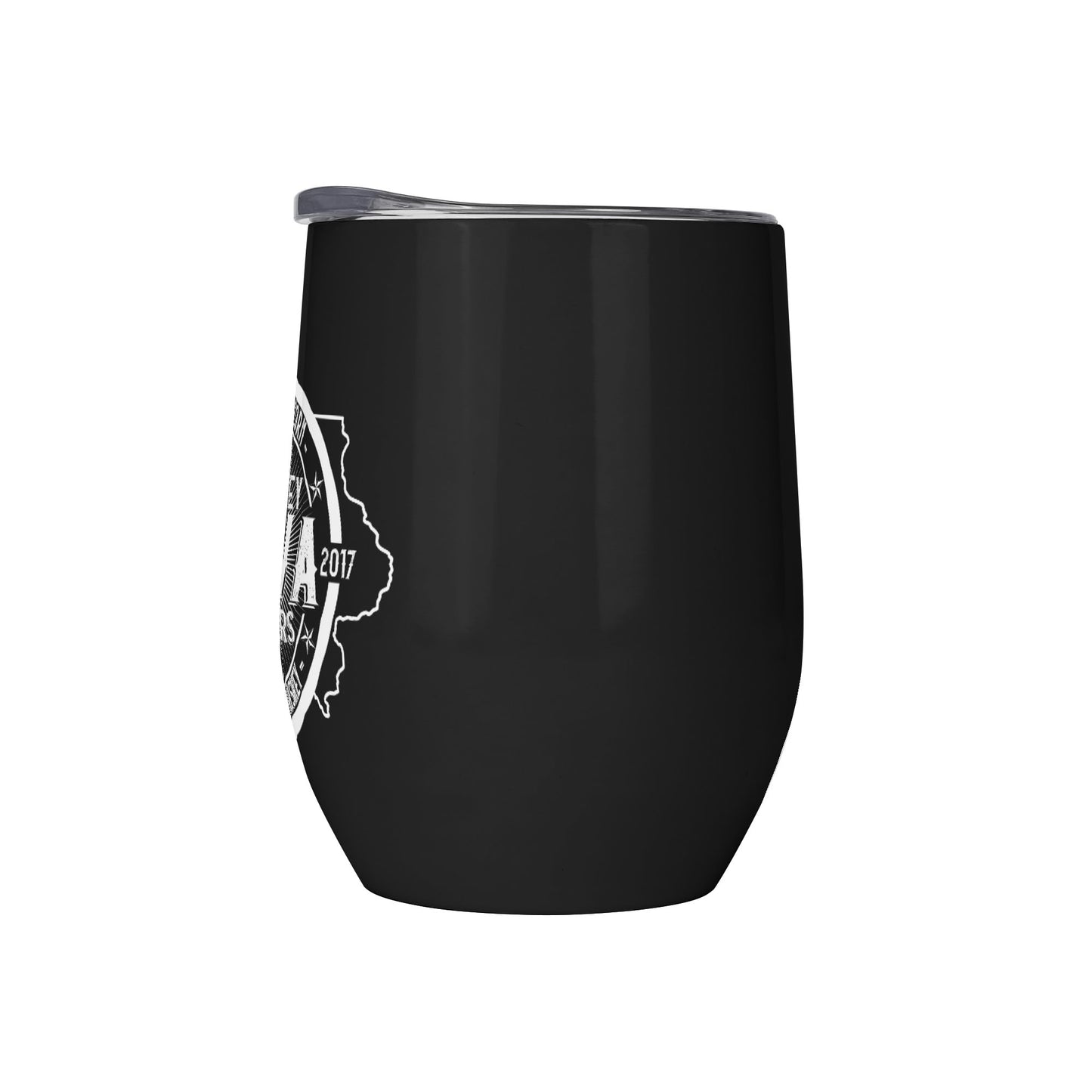 Iowa Whiskey Chasers 12oz Tumbler Glass with Lid for Cold & Hot Drinks