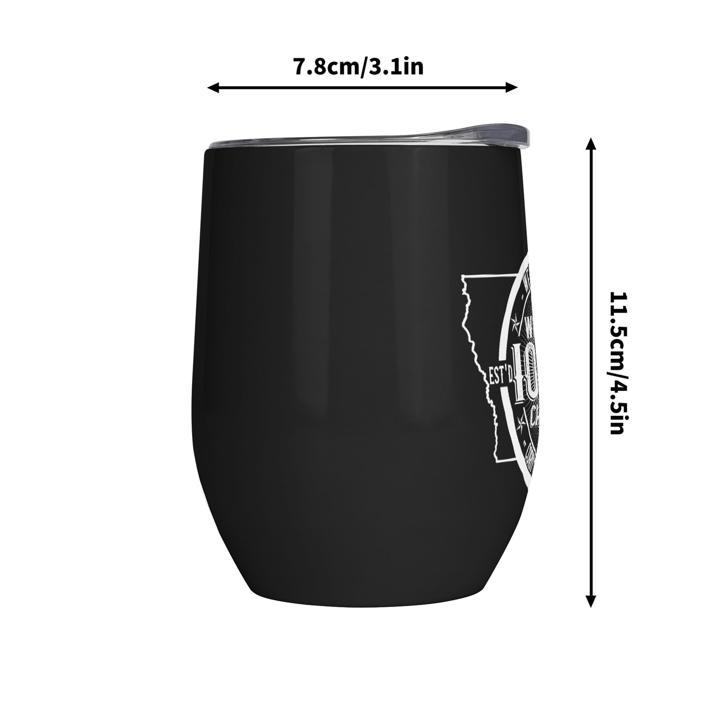 Iowa Whiskey Chasers 12oz Tumbler Glass with Lid for Cold & Hot Drinks
