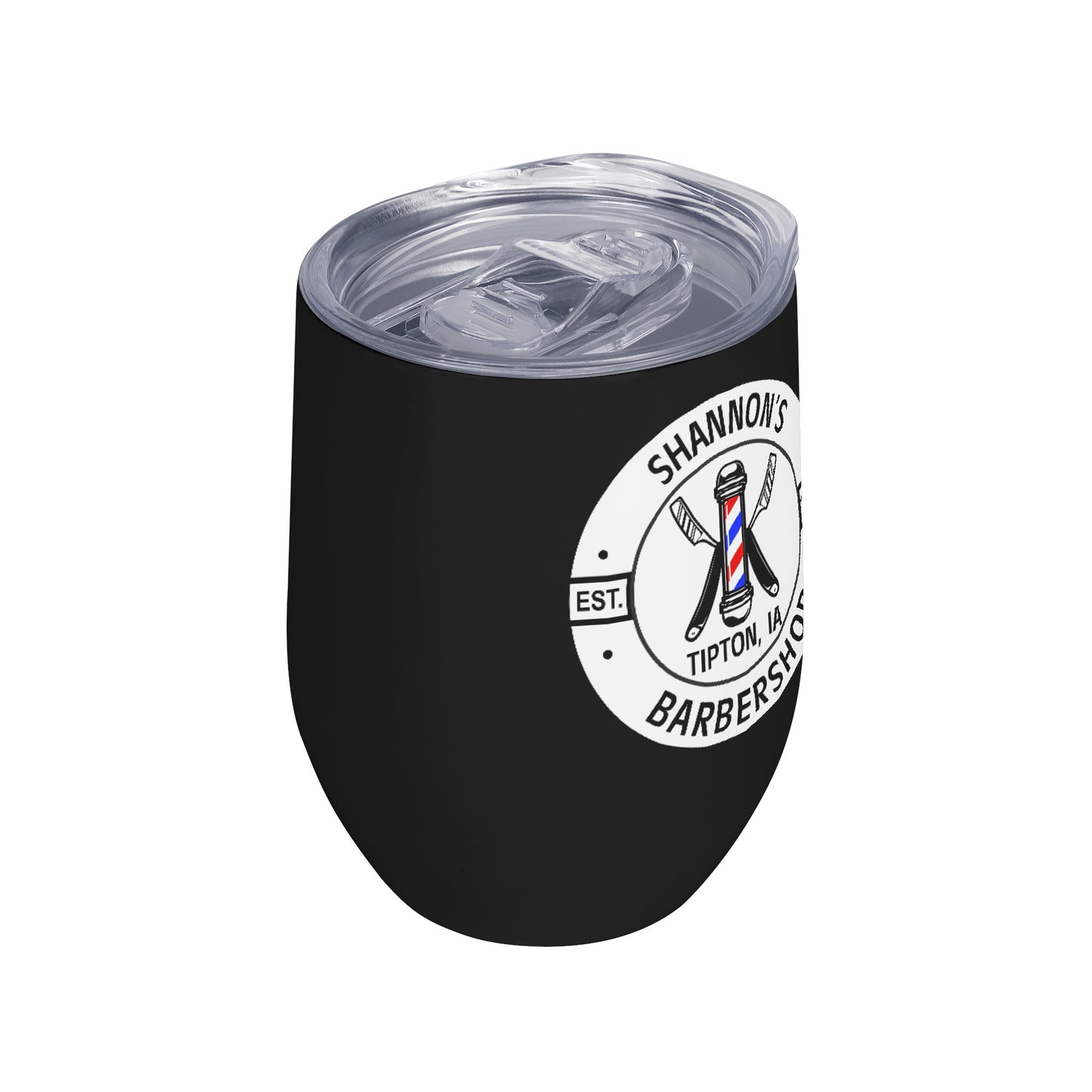 Shannon's Barbershop 12oz Tumbler with Lid for Cold & Hot Drinks