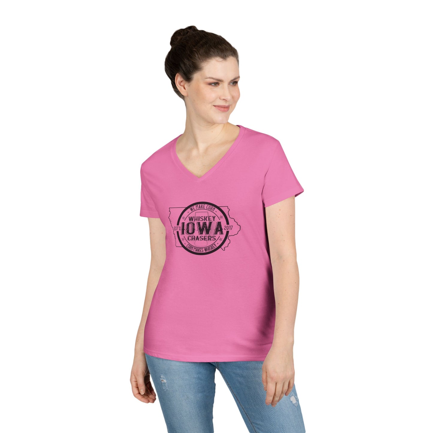 Iowa Whiskey Chasers Ladies' V-Neck T-Shirt