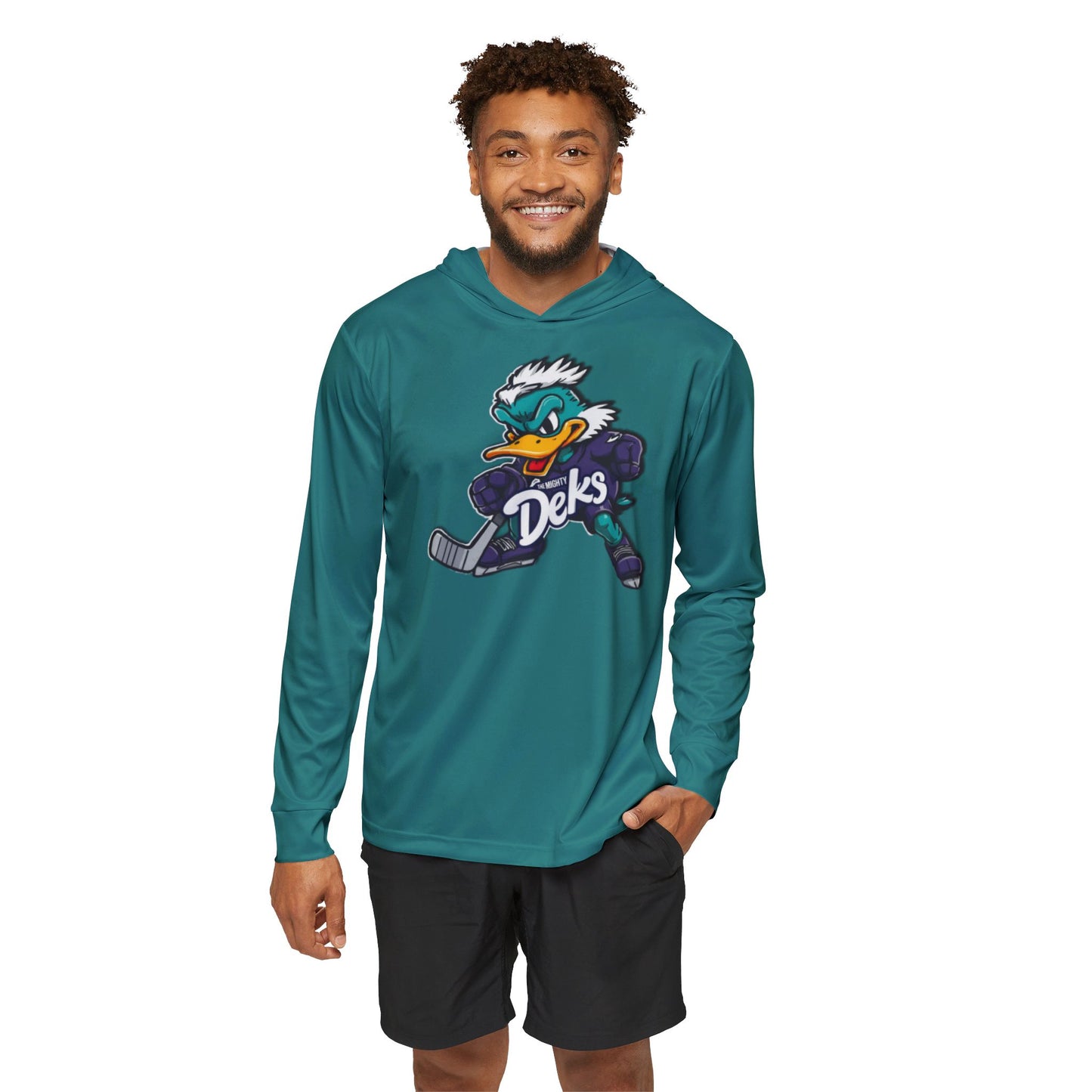 Mighty Deks Men's Sports Warmup Hoodie (Teal)