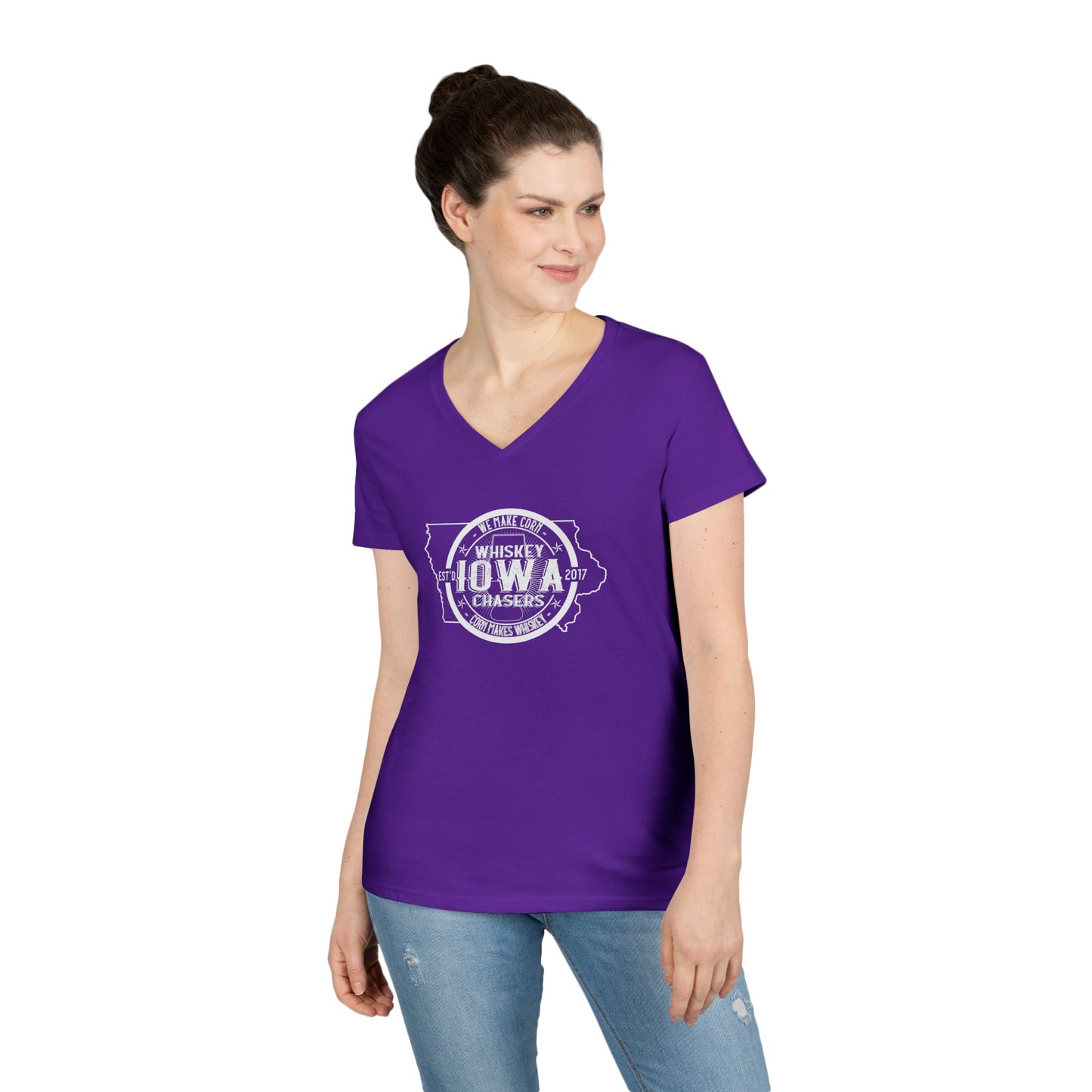 Iowa Whiskey Chasers Ladies' V-Neck T-Shirt