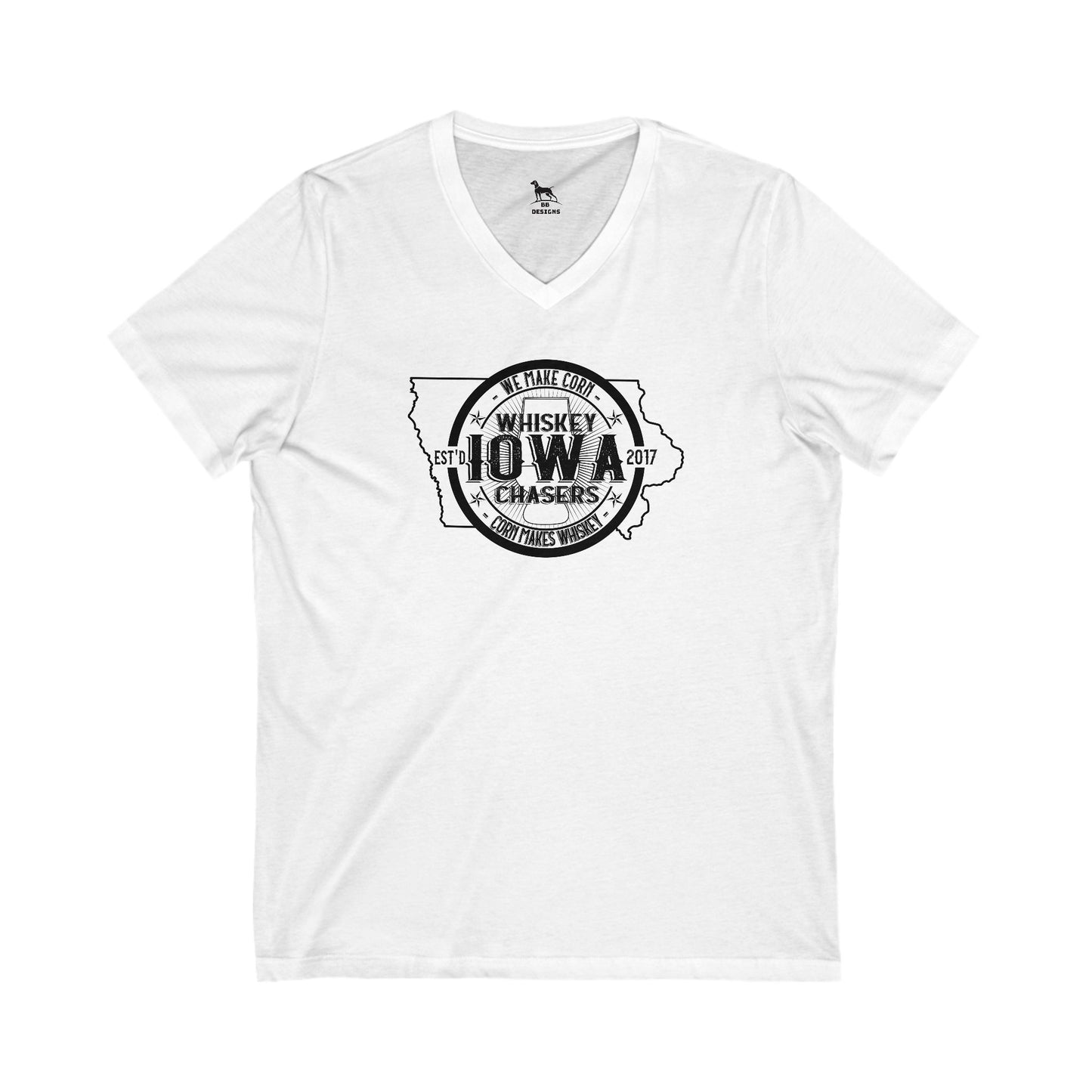 Iowa Whiskey Chasers Women's Short Sleeve V-Neck Tee