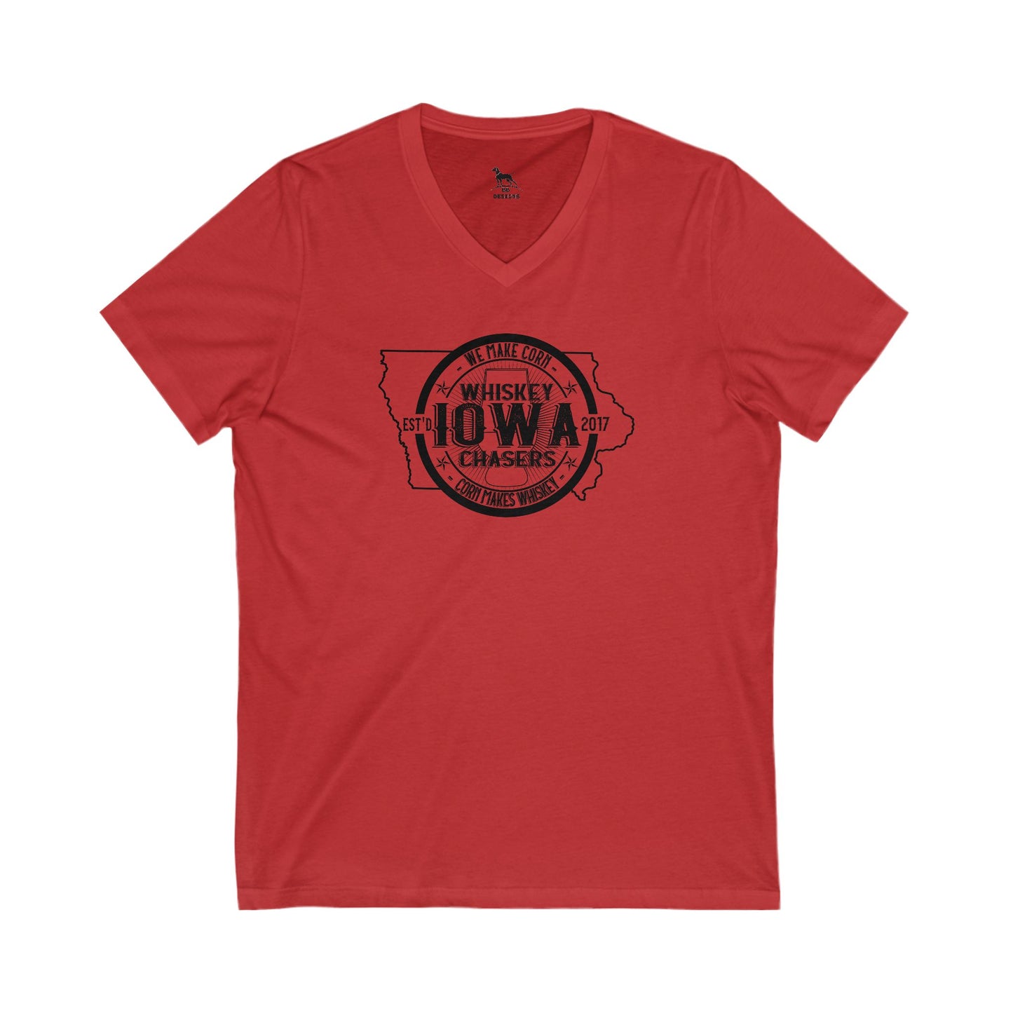 Iowa Whiskey Chasers Women's Short Sleeve V-Neck Tee