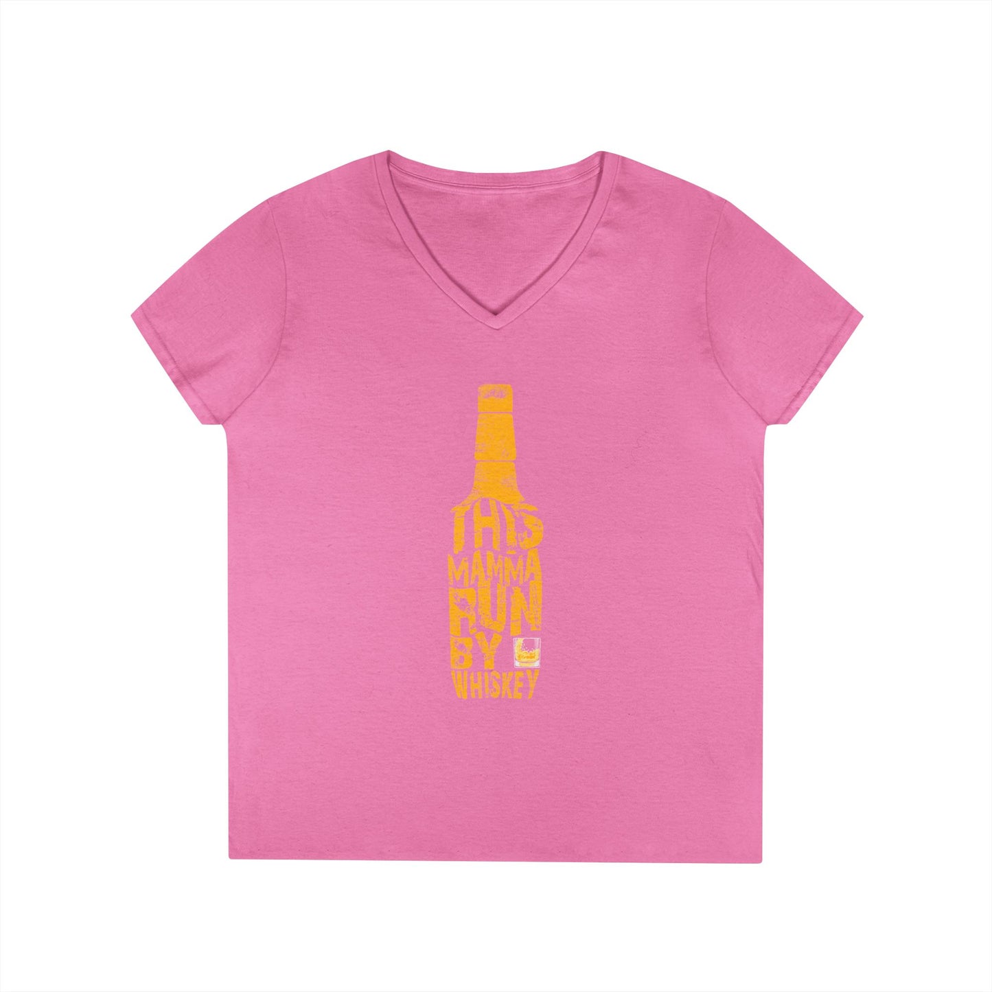 This Mamma Run By Whiskey Ladies' V-Neck T-Shirt