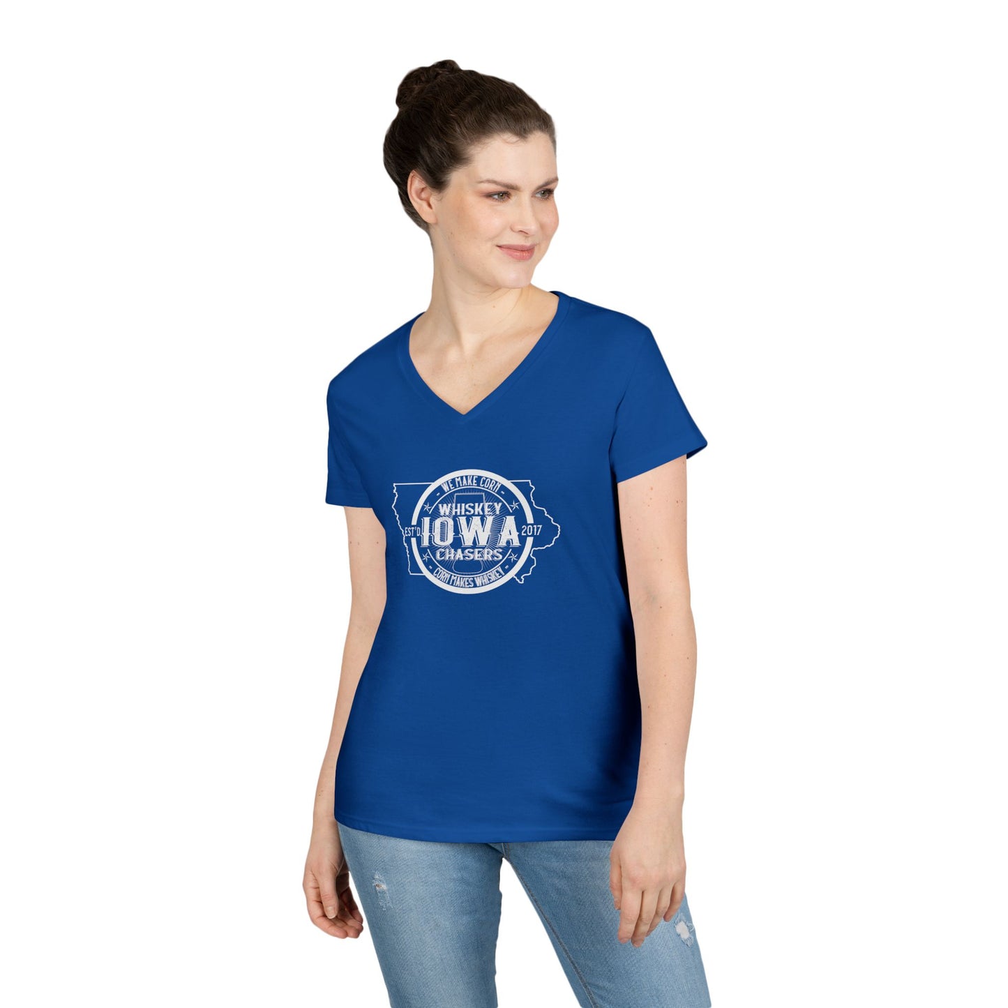 Iowa Whiskey Chasers Ladies' V-Neck T-Shirt