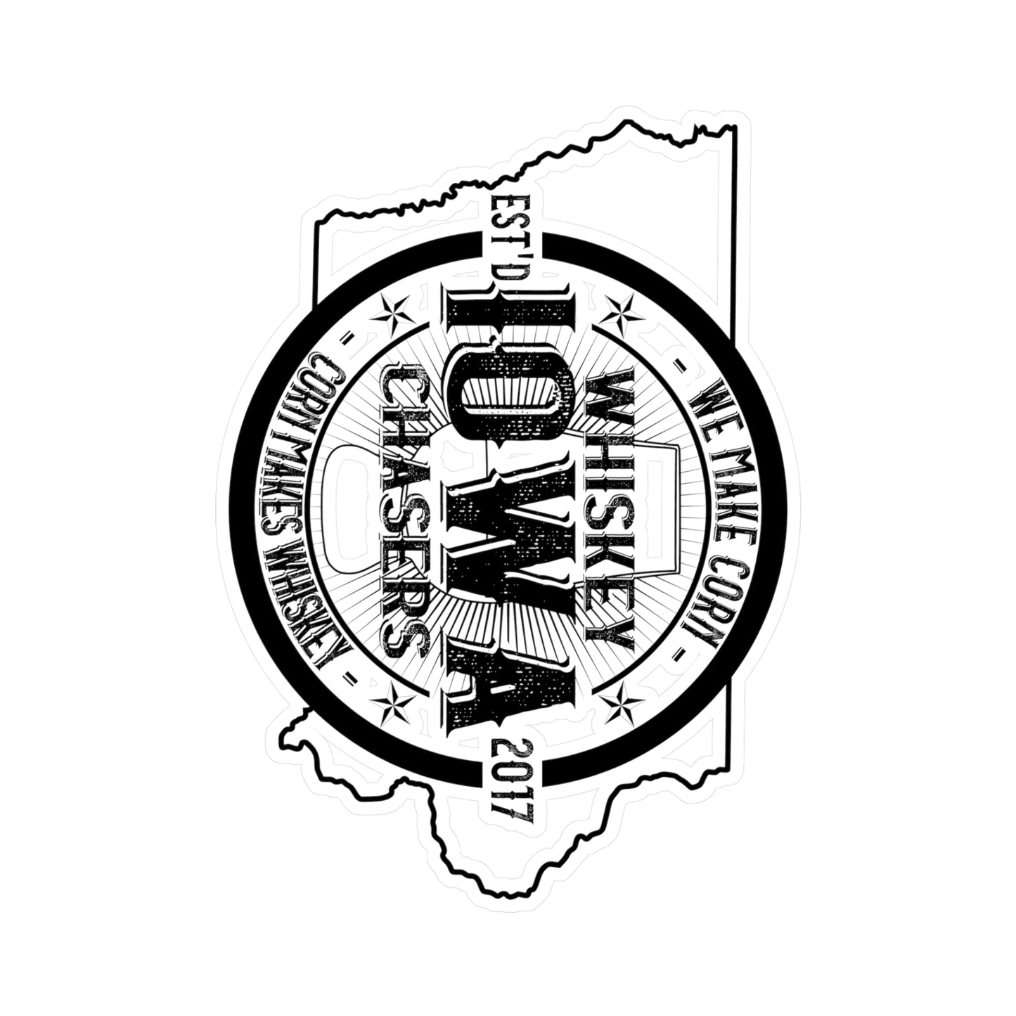 Iowa Whiskey Chasers Kiss-Cut Vinyl Decals