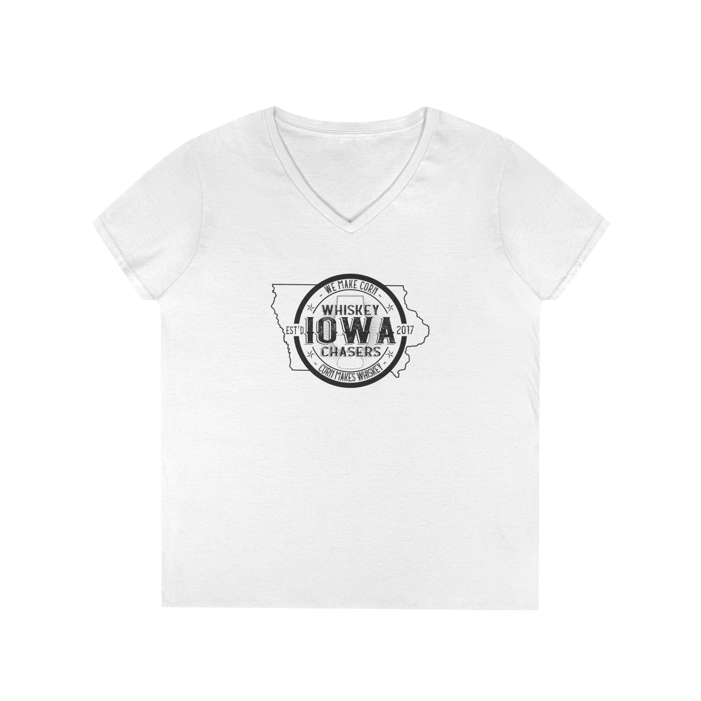Iowa Whiskey Chasers Ladies' V-Neck T-Shirt