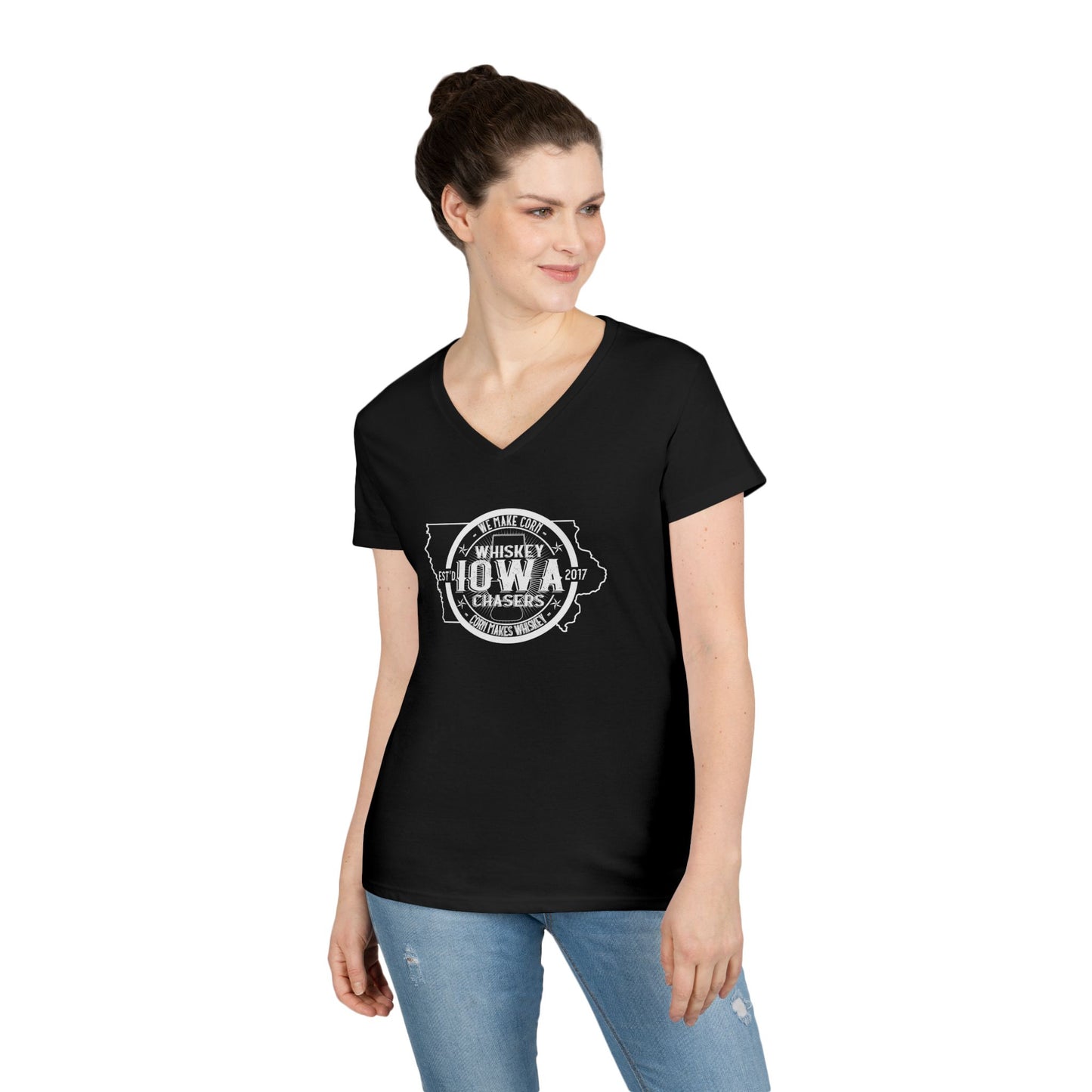 Iowa Whiskey Chasers Ladies' V-Neck T-Shirt