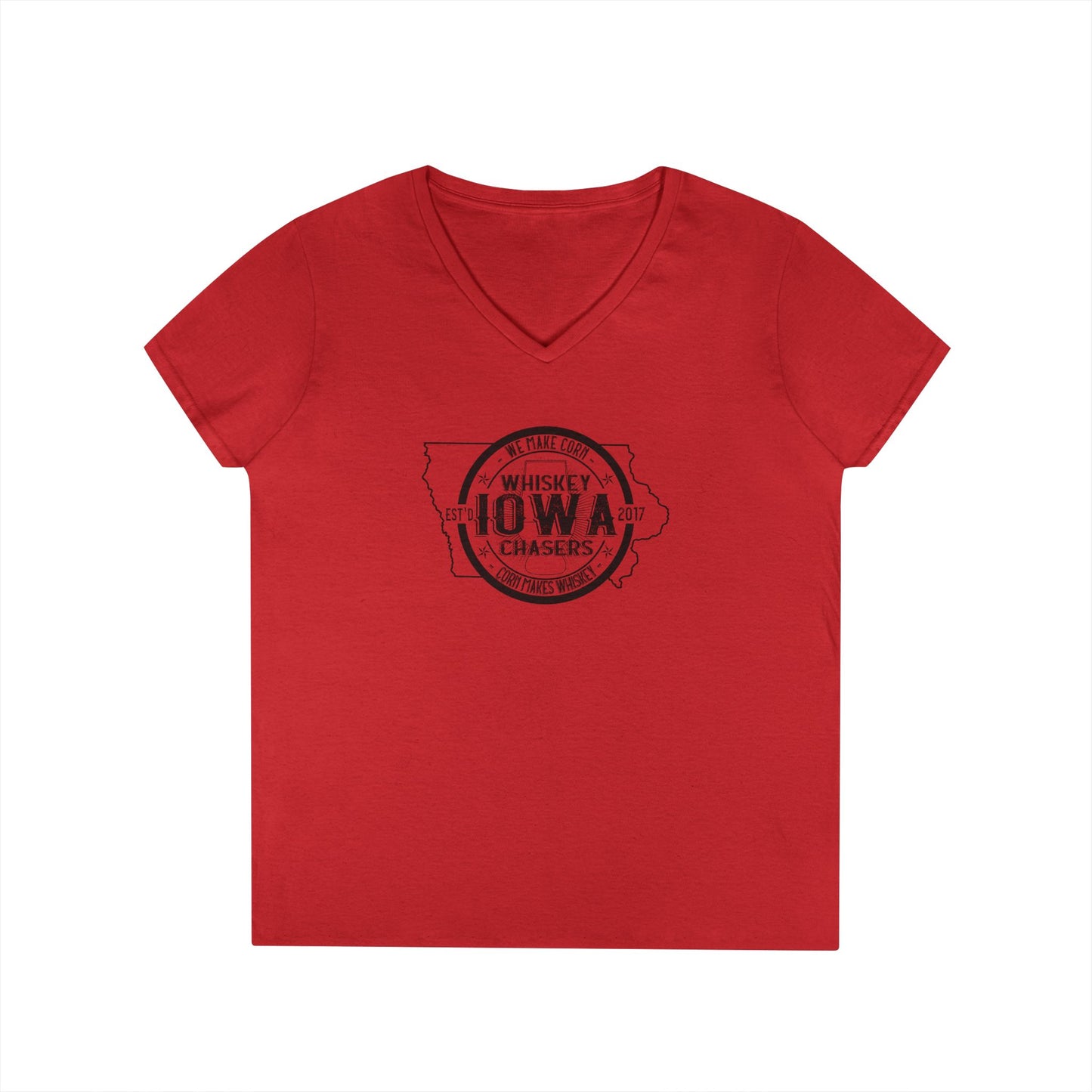 Iowa Whiskey Chasers Ladies' V-Neck T-Shirt