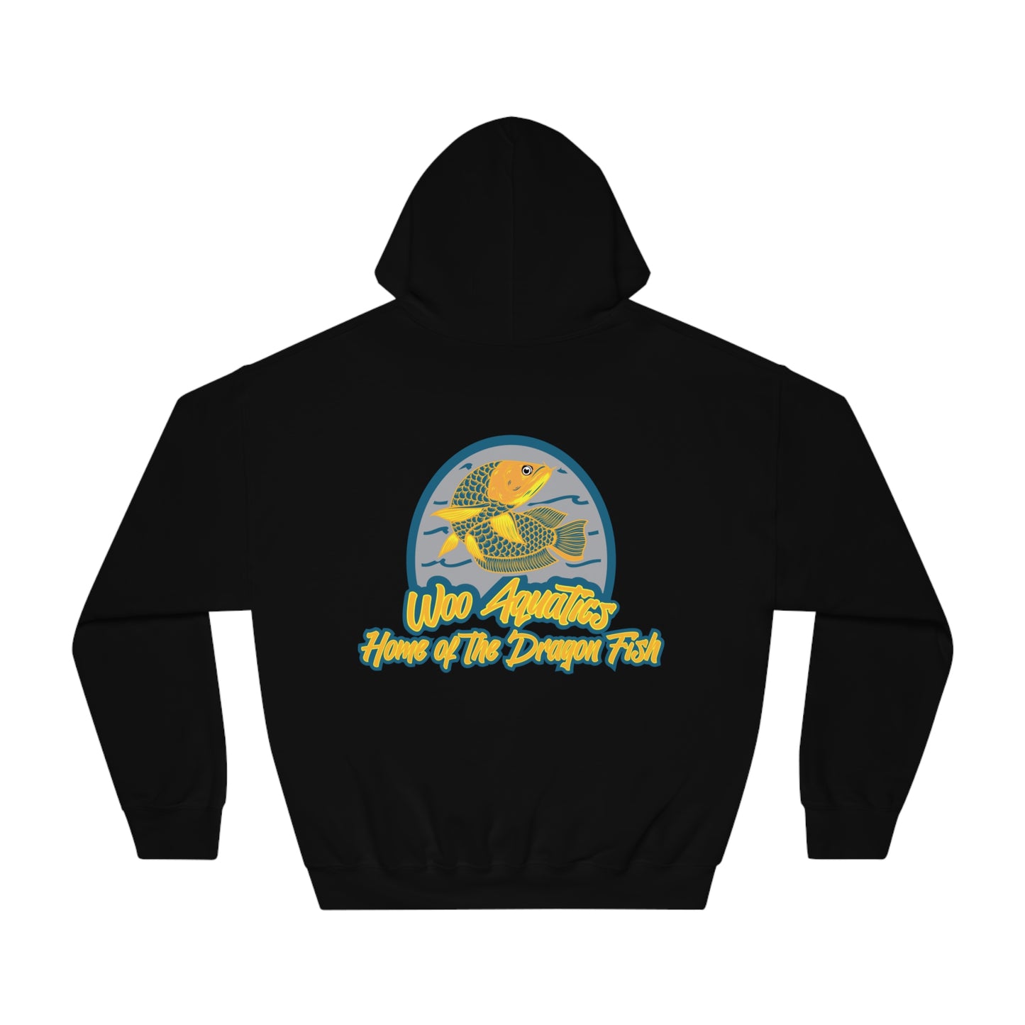 Woo Aquatics DryBlend® Hooded Sweatshirt Front and Back Print