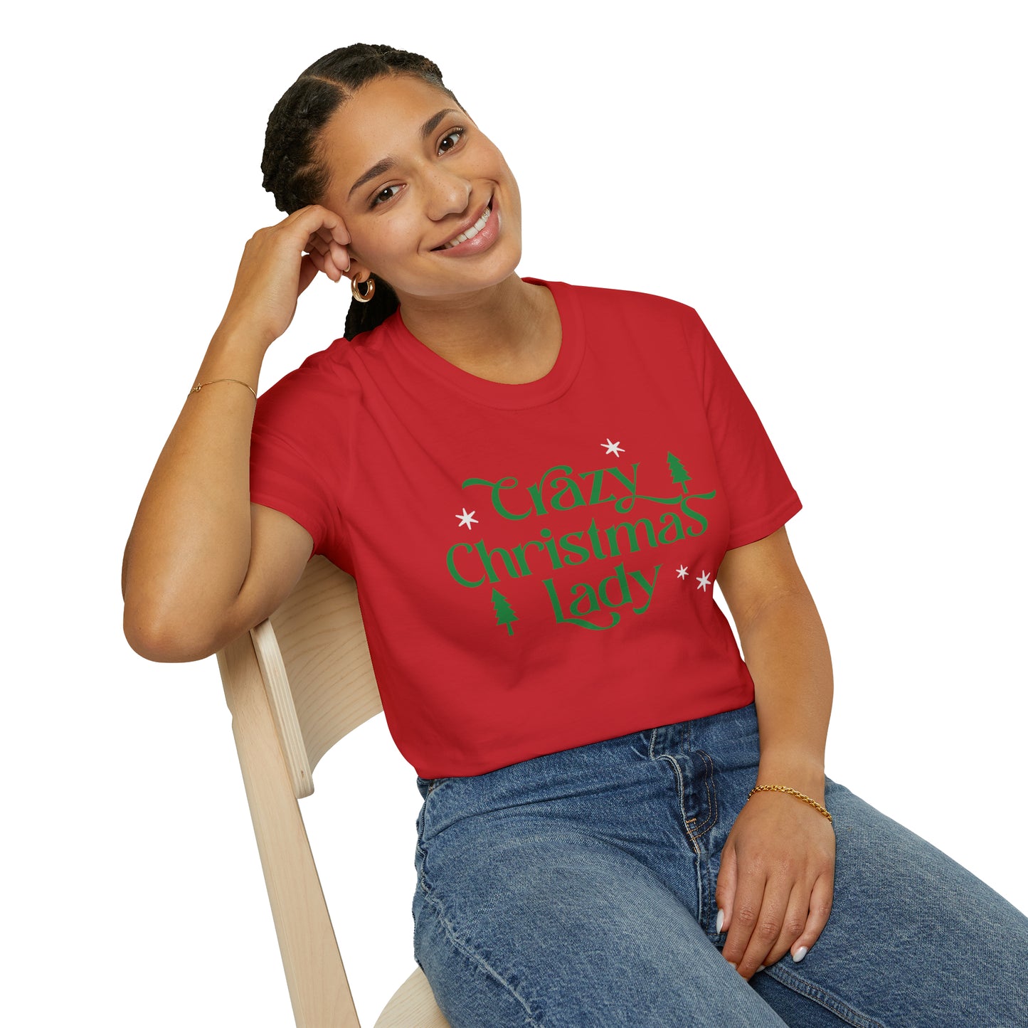 Crazy Christmas Lady Softstyle T-Shirt