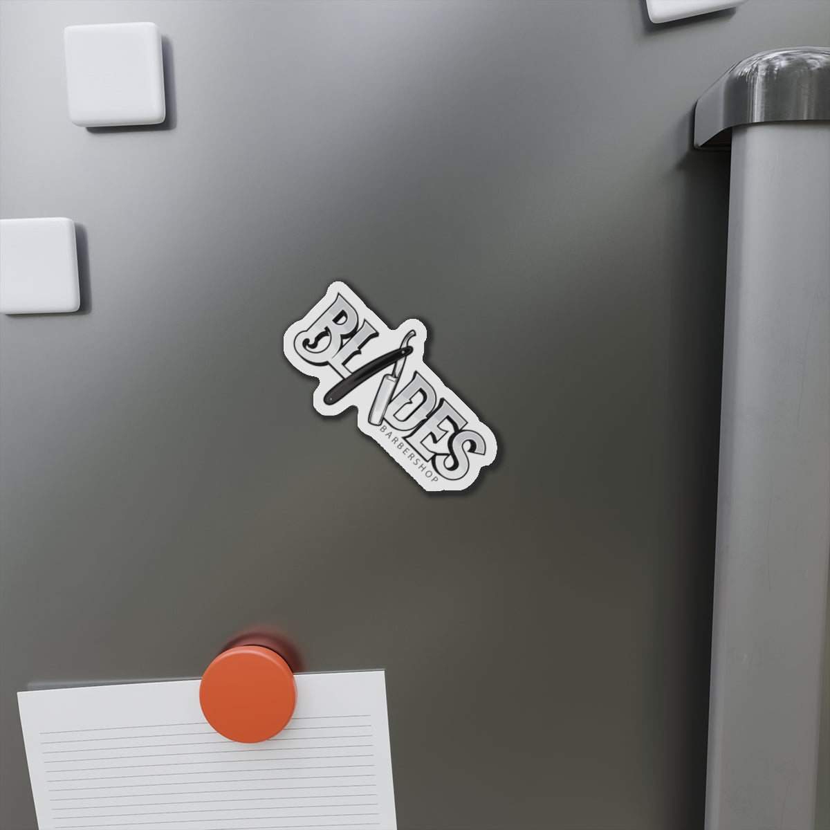 Blades Barbershop Die-Cut Magnets