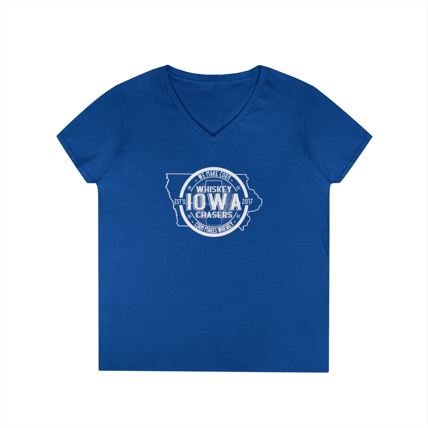 Iowa Whiskey Chasers Ladies' V-Neck T-Shirt