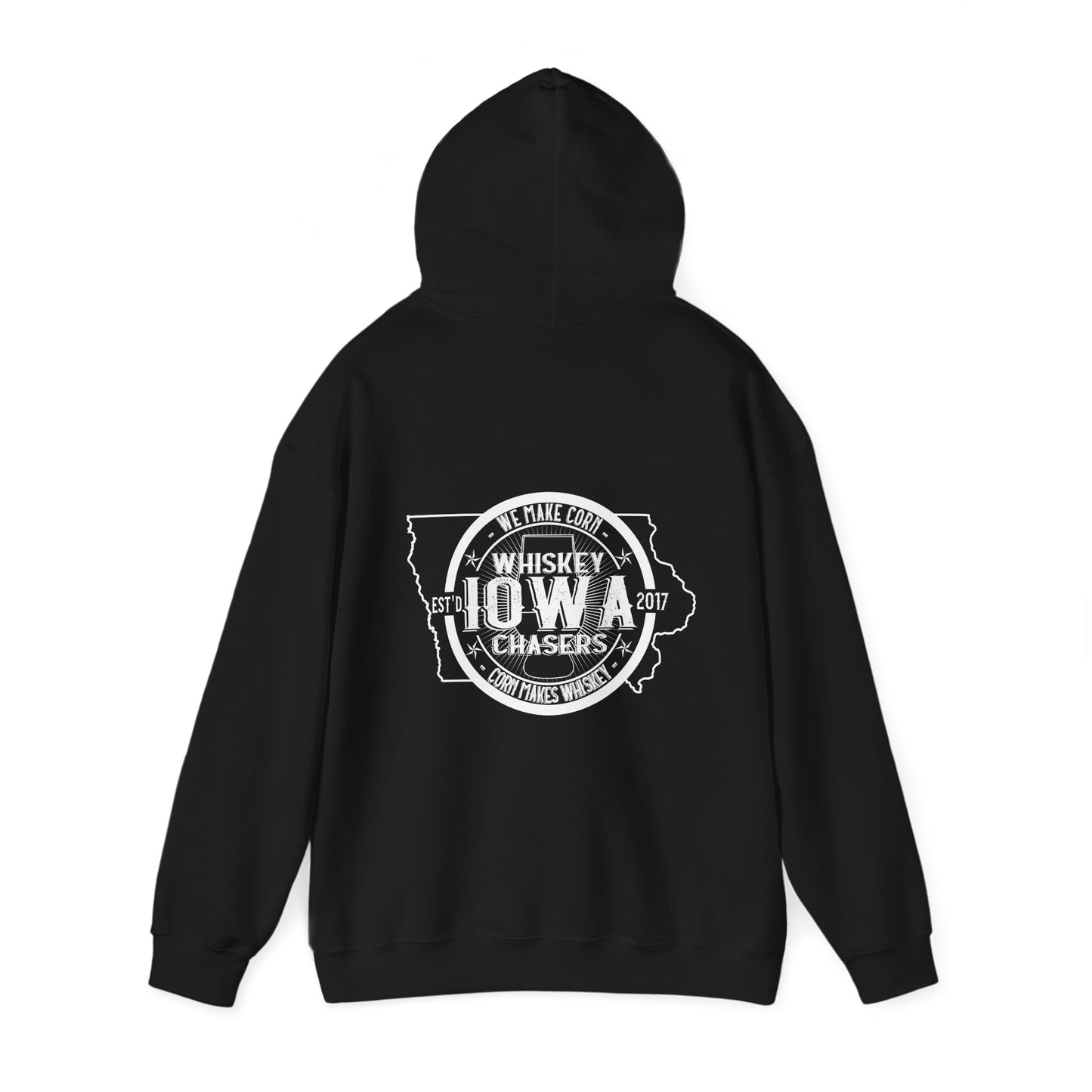 Iowa Whiskey Chasers Heavy Blend™ Hooded Sweatshirt Front and Back Print