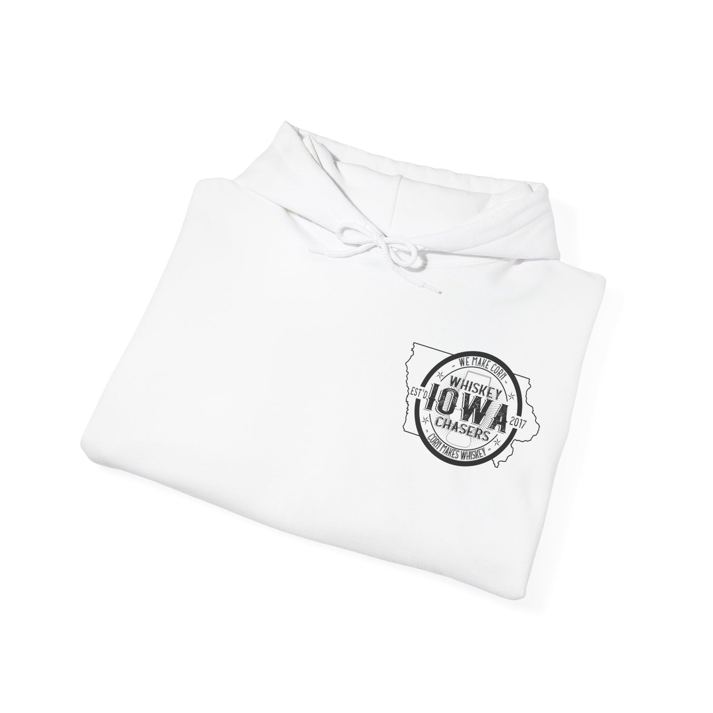 Iowa Whiskey Chasers Heavy Blend™ Hooded Sweatshirt Front and Back Print