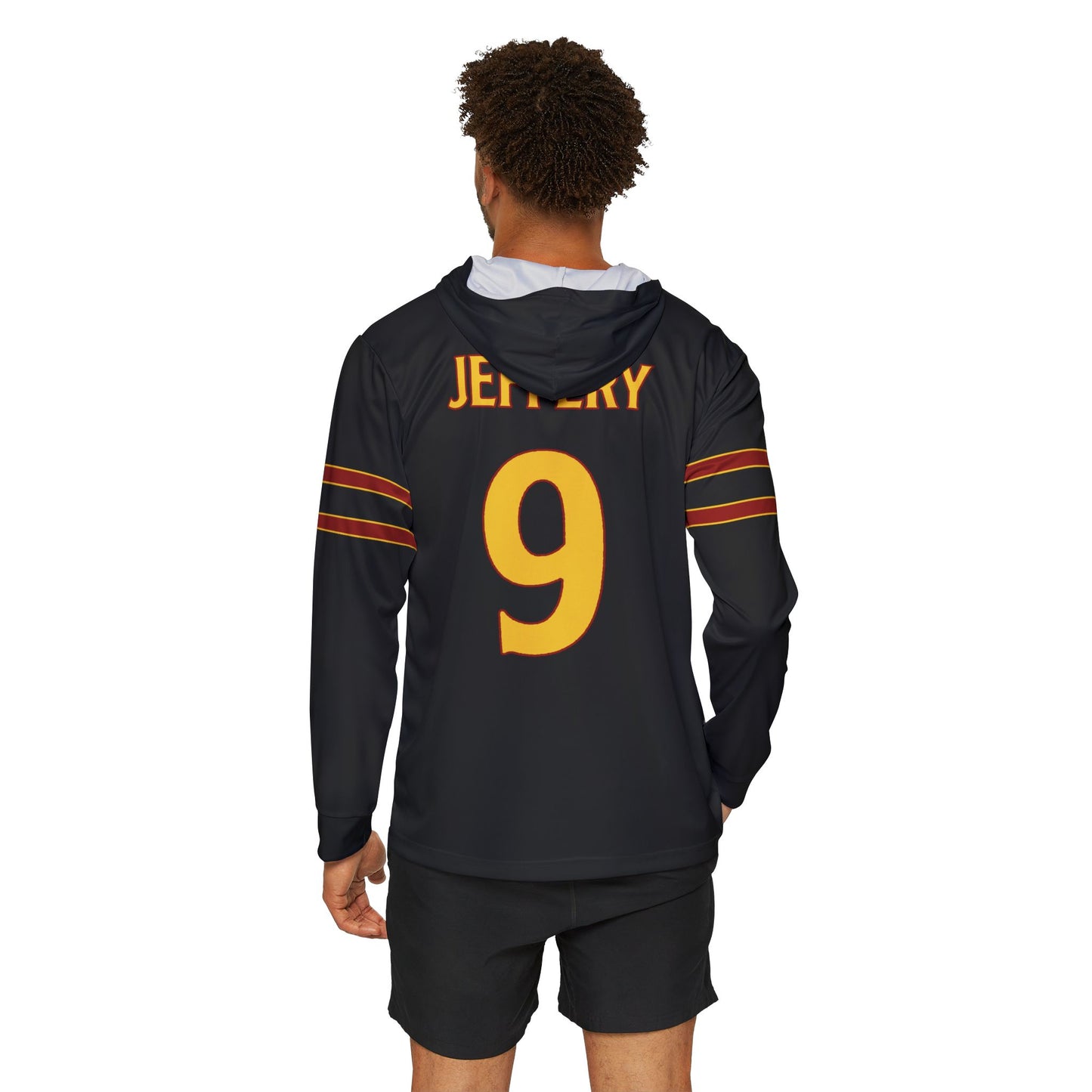 Hellfish Men's Sports Warmup Hoodie (Black)- Jeffery 9