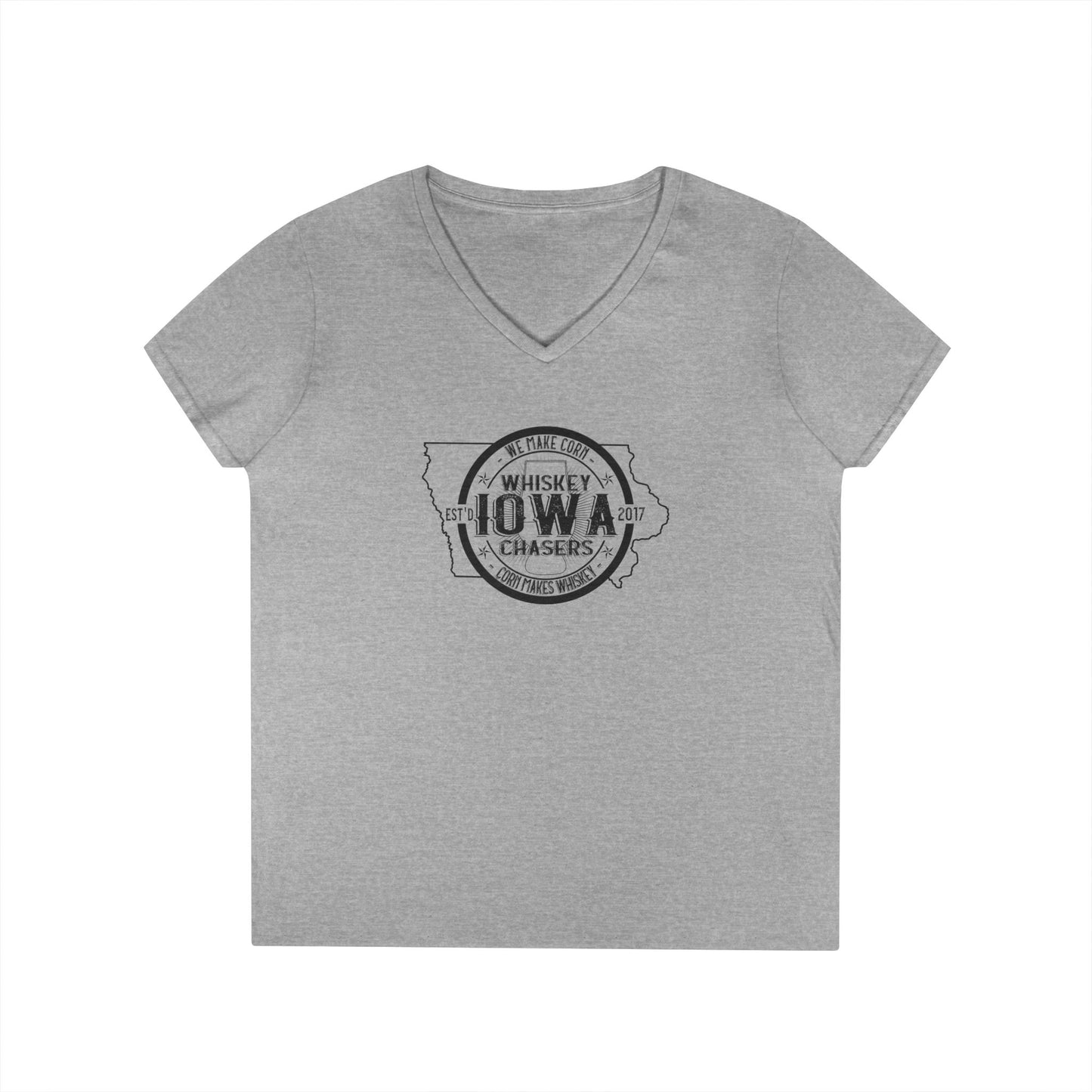 Iowa Whiskey Chasers Ladies' V-Neck T-Shirt