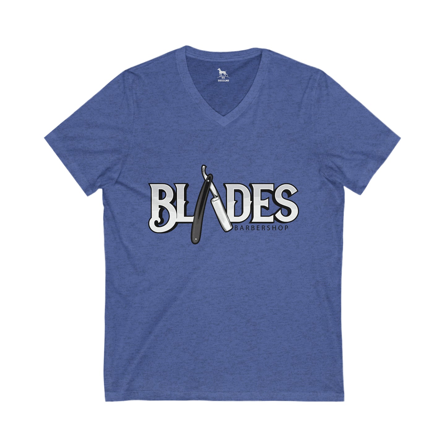 Blades Barbershop Jersey Short Sleeve V-Neck Tee