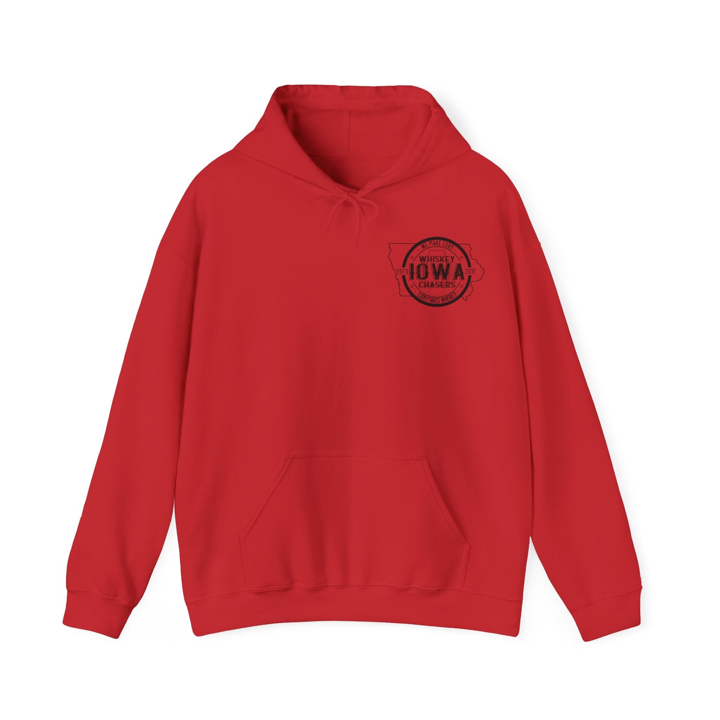 Iowa Whiskey Chasers Heavy Blend™ Hooded Sweatshirt Front and Back Print